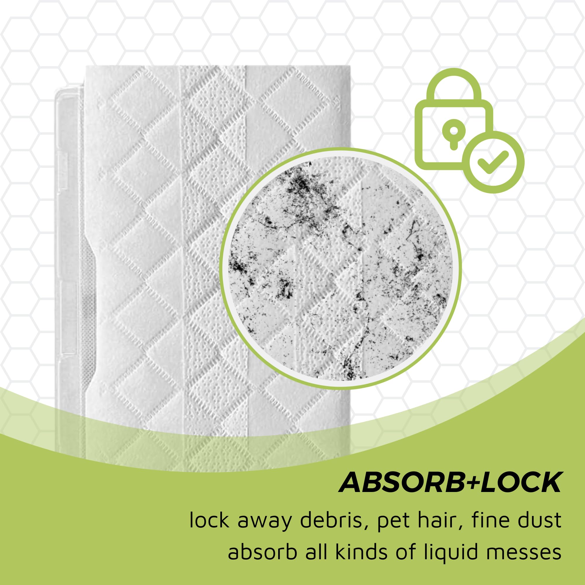 12 Pack Thicker VACMOP Replacement Pads for Shark VM252 VM200 VM190 VM250 VM251 Vacuum Mop | Disposable Hard Floor Cleaning Pads | Perfect for Tile, Wood & Laminate Floors