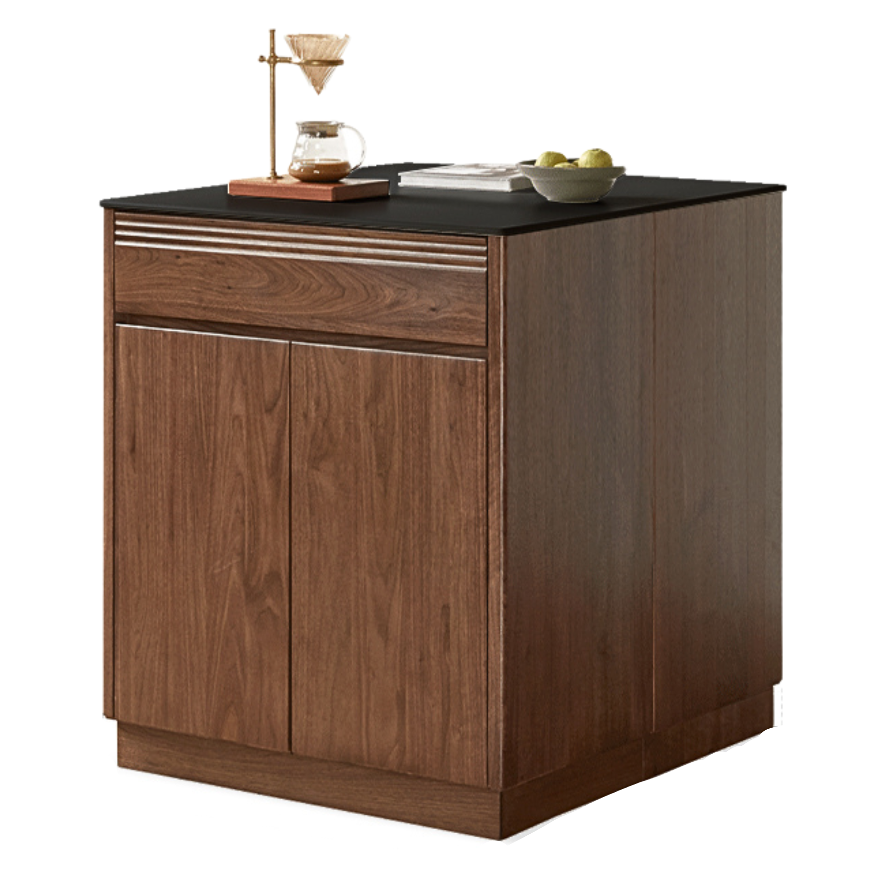 Luxury Black Walnut and Oak Solid Wood Sideboard - Elegant Kitchen Island Buffet for Dining Room & Home Decor