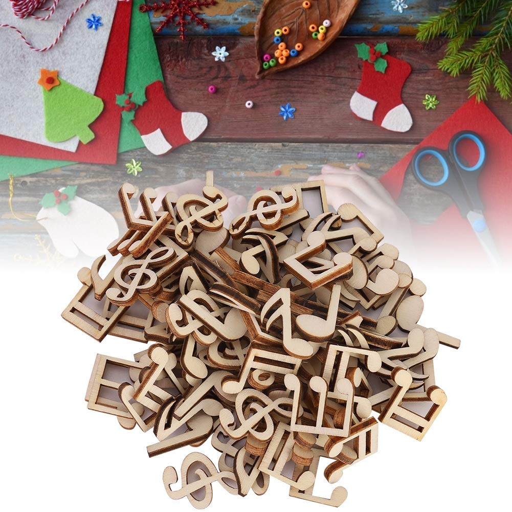 2cm Wooden Decorative Music Notes - Perfect for Christmas, Guestbooks, Weddings & Birthday Parties - DIY Crafts, Home Decor, Scrapbooking & Party Supplies