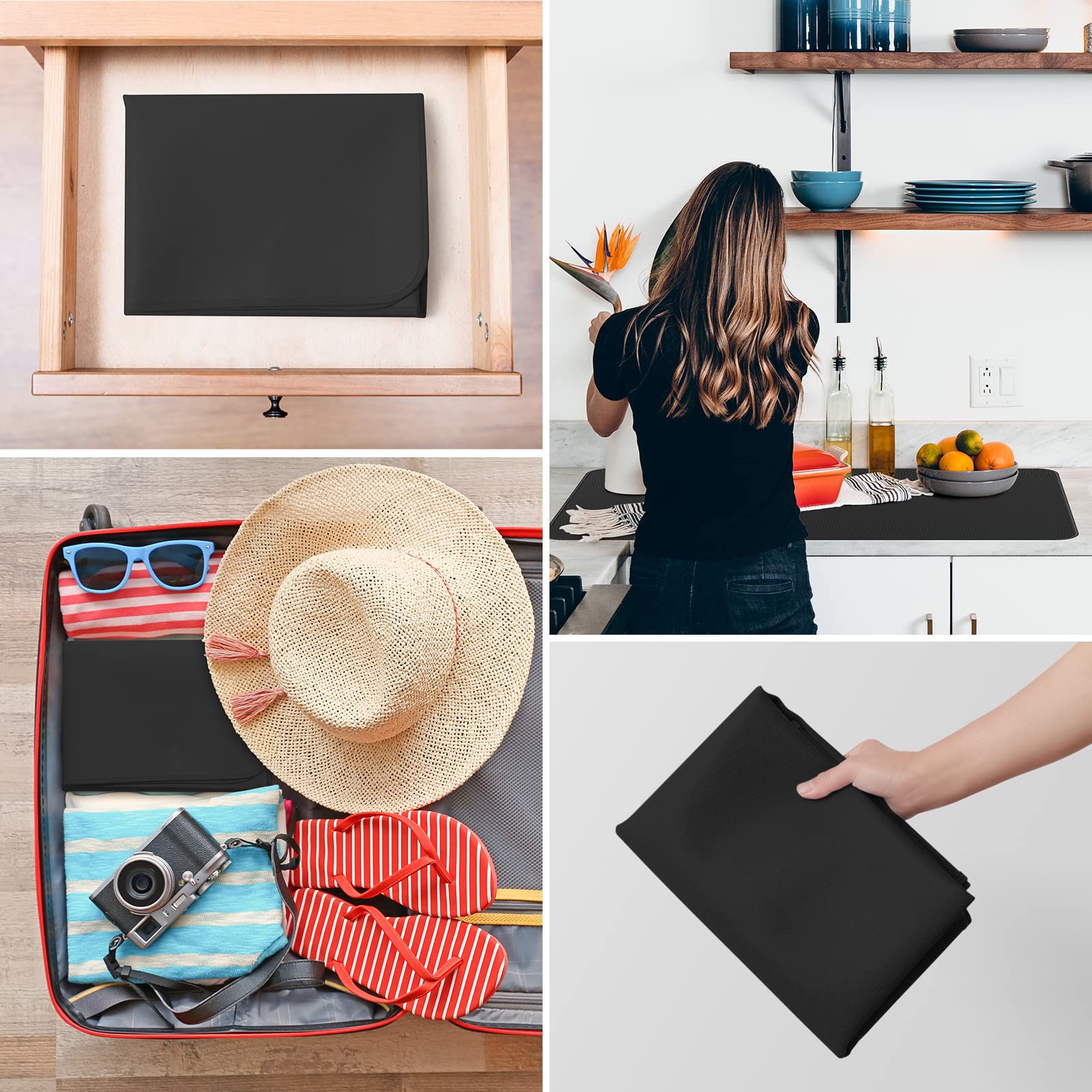 FLASLD 21x29.5 Inch Fireproof Waterproof Stove Cover Mat - Electric & Glass Top Stove Protector - Ceramic Cooktop Cover for Flat Top Oven - Black (No Logo) - Perfect for Kitchen Safety & Countertop Protection