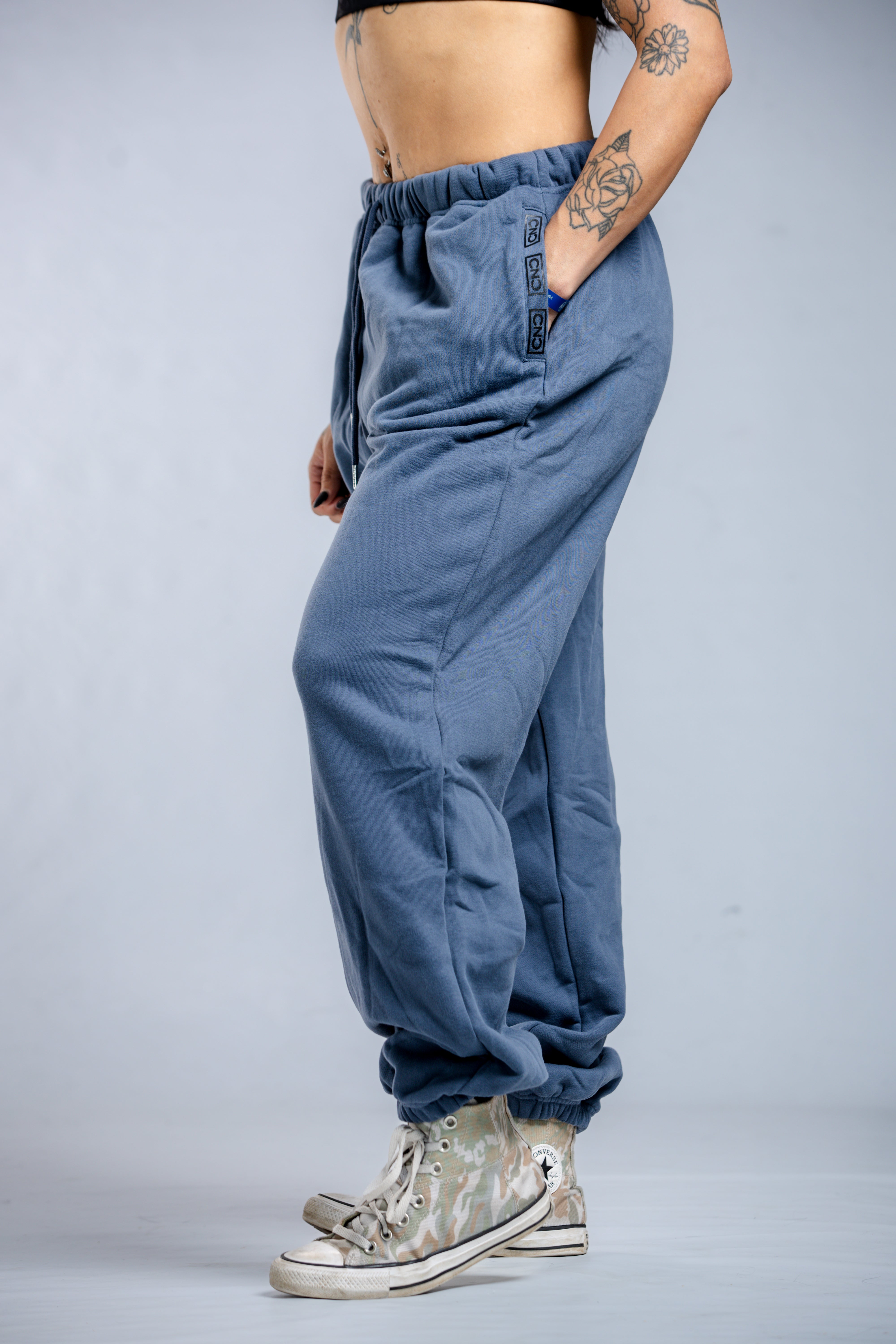 Comfortable Boyfriend Sweatpants for Women - Soft Blue Lounge Pants | Perfect for Relaxing at Home, Yoga & Casual Outings