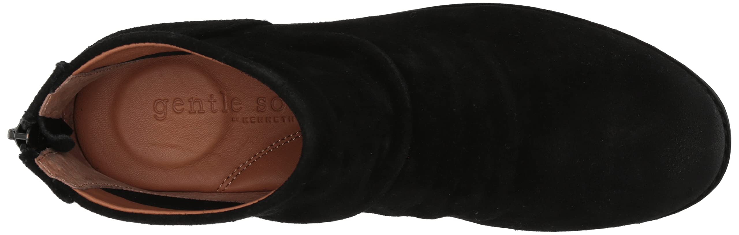 Gentle Souls by Kenneth Cole Women's Emma Zip Ankle Boots - Black Leather Casual Shoes Size 5 | Comfortable & Stylish for Work, Travel & Everyday Wear