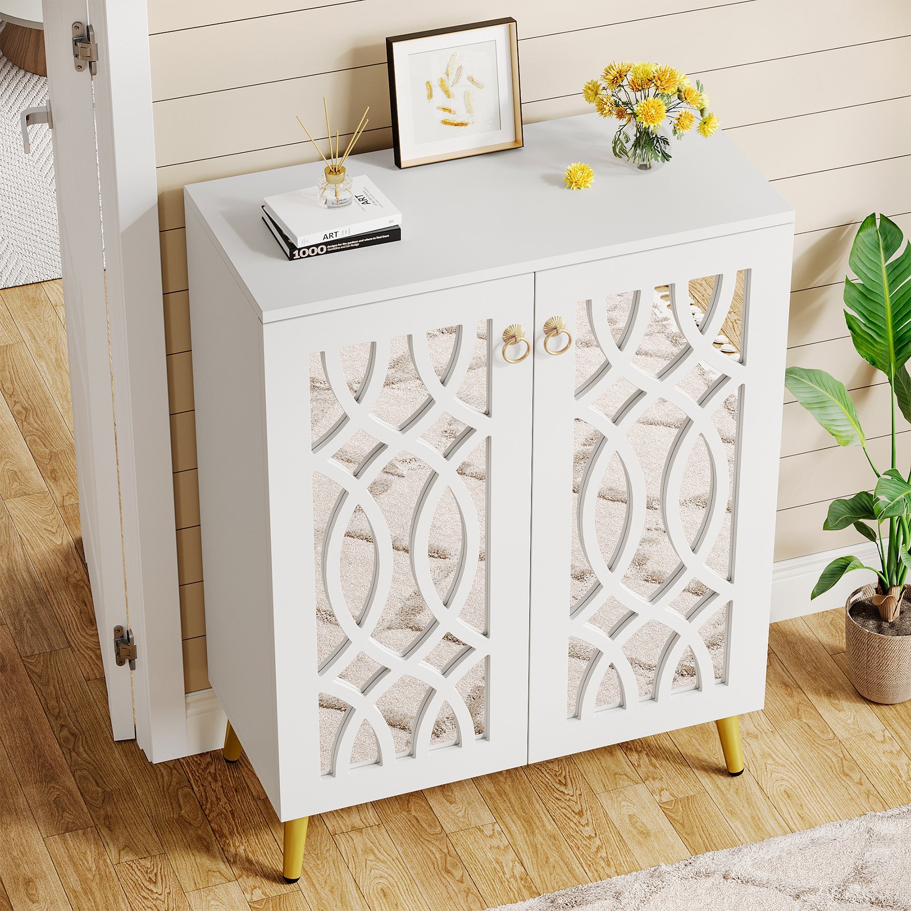 5-Tier Shoe Cabinet with Mirror - Space Saving Shoe Rack Organizer for 25 Pairs - Perfect for Bedroom, Closet & Entryway Storage