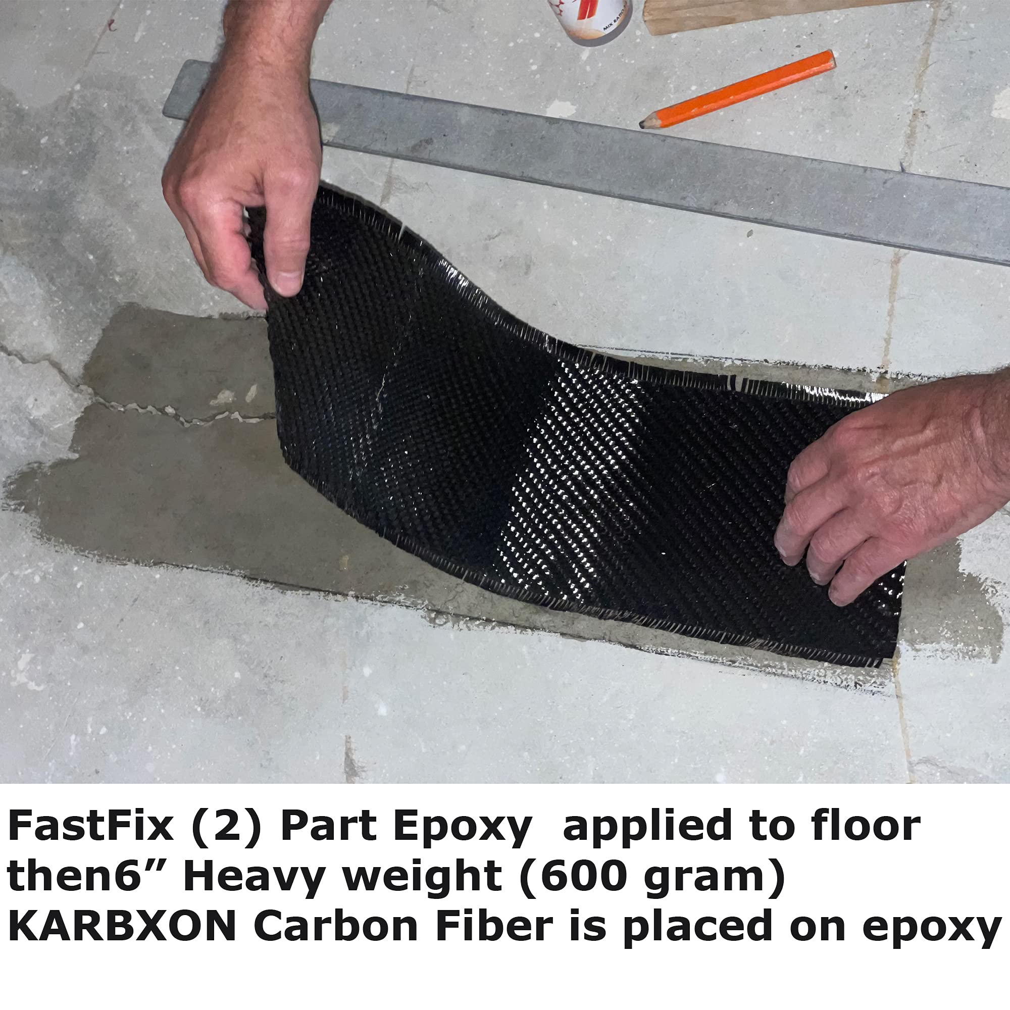 Carbon Fiber Concrete Crack Repair Kit - High Strength Epoxy & Reinforcing Fabric for Basements, Foundations, Walls - Complete DIY Solution (20-Piece) - Ideal for Home Repairs, Structural Reinforcement & Waterproofing