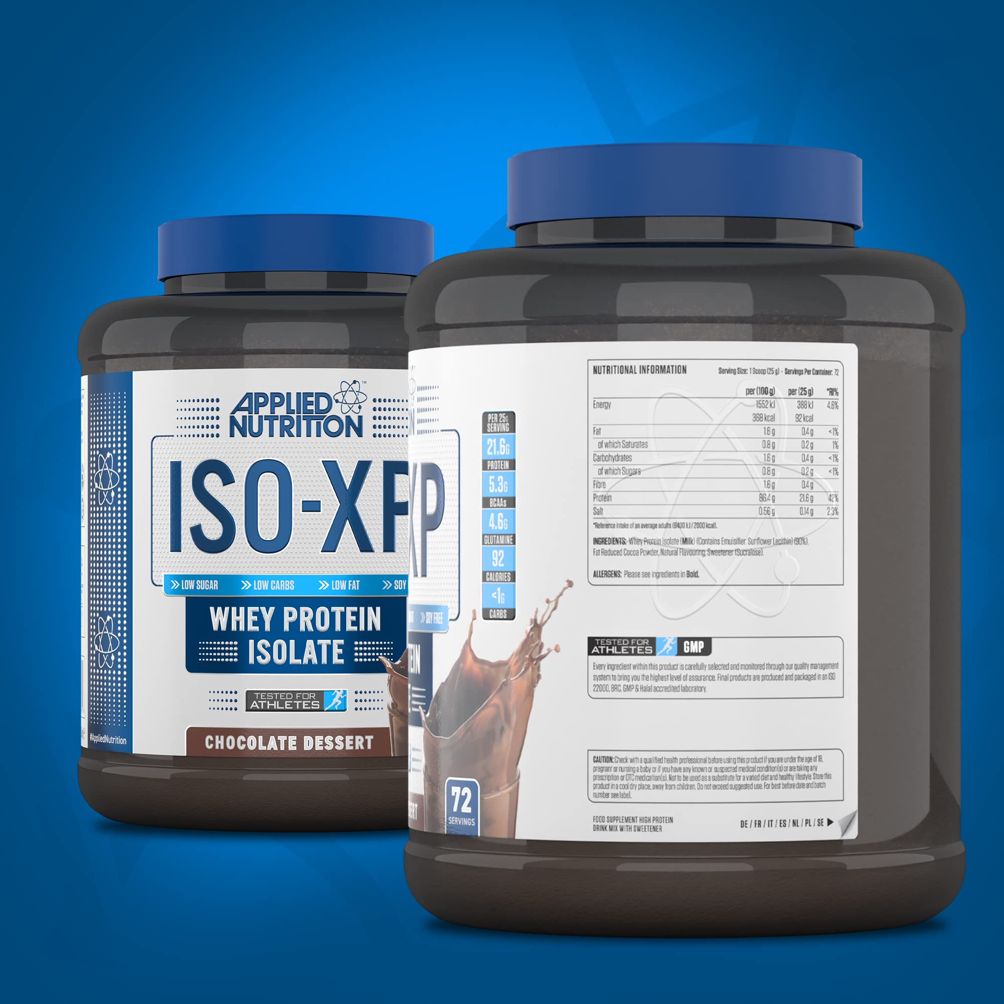 Applied Nutrition ISO XP Whey Protein Powder - 1.8kg (72 Servings) for Muscle Recovery & Growth | Post-Workout & Fitness Supplement