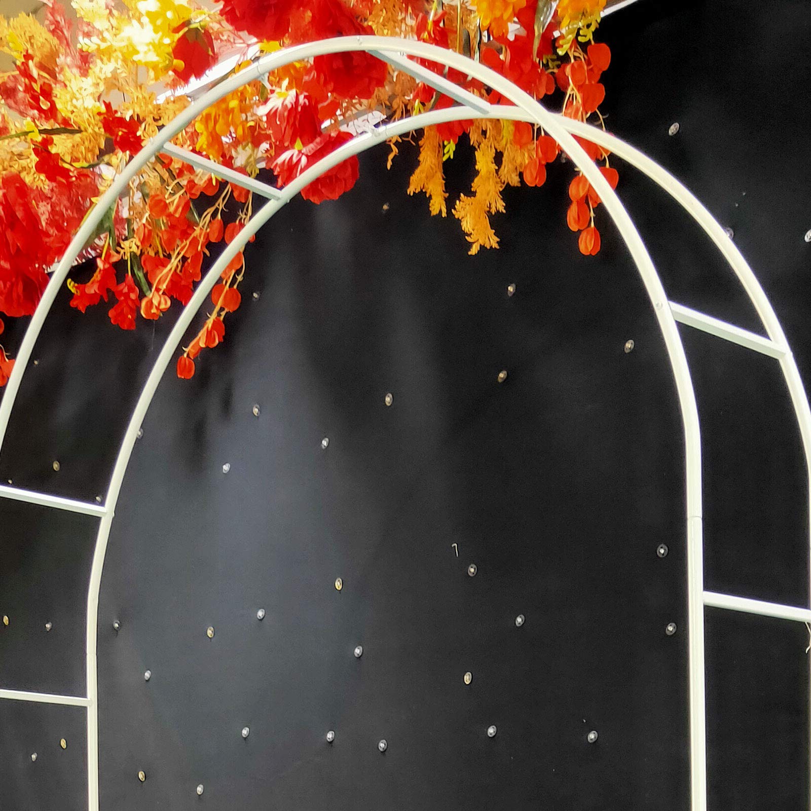 Gdrasuya10 White Metal Garden Arch - Elegant Wedding Arbor for Outdoor Ceremonies, Party & Event Decorations - Perfect for Backyard Weddings, Garden Parties & Special Occasions