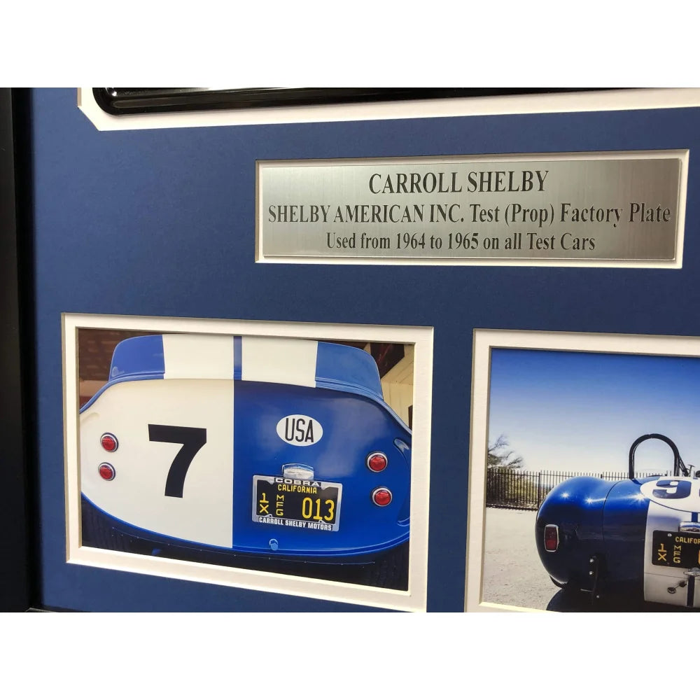 Authentic Carroll Shelby Framed Movie Prop Plate - Ford vs Ferrari Cobra Daytona Coupe Photo - Perfect for Racing Fans & Home Theater Decor