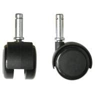 Bevco Dual Wheel Carpet Floor Casters for Tubular Steel Bases - 5 Pack of 2, Black | Heavy-Duty Office Chair Wheels | Perfect for Carpeted Floors in Home & Office Use