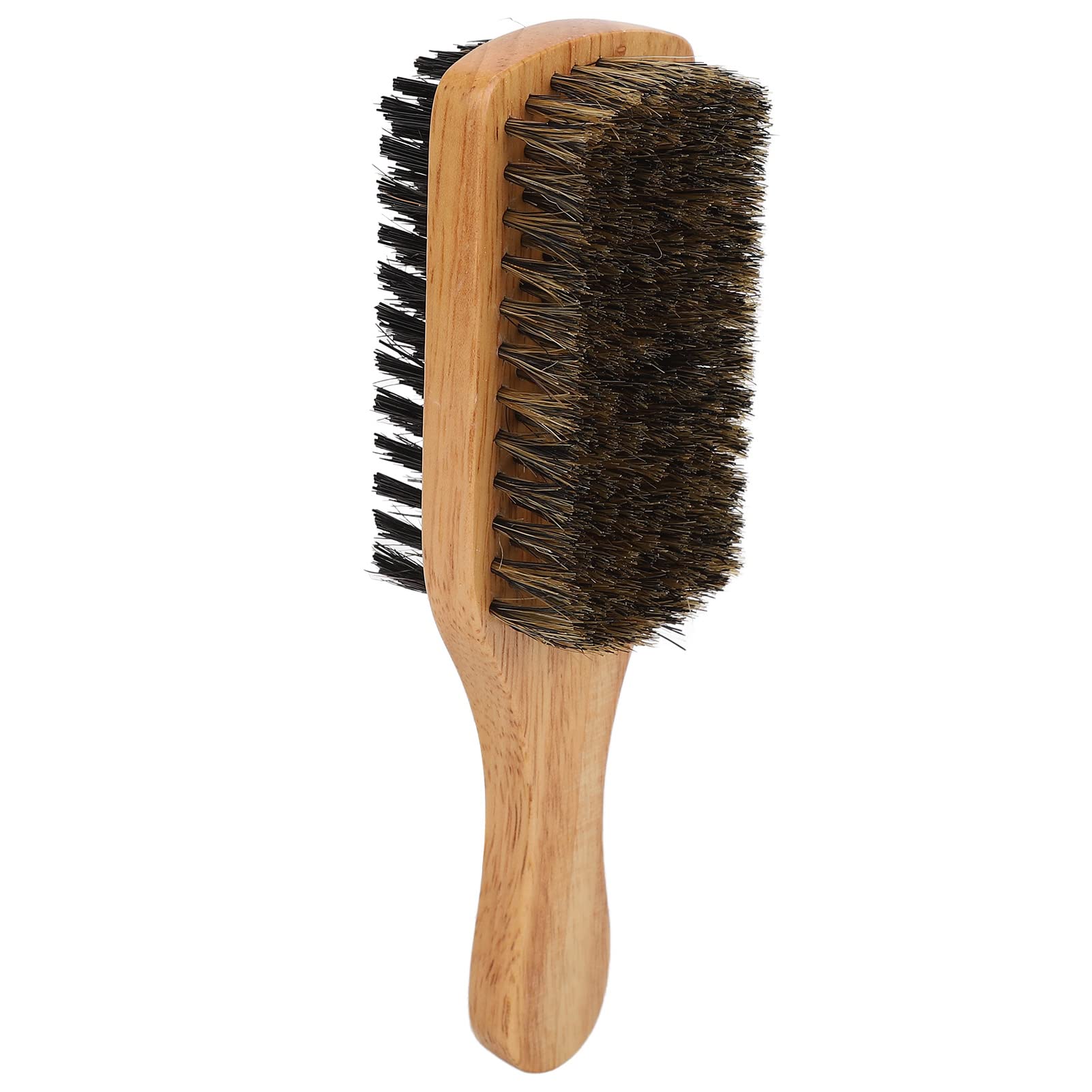 Premium Double Sided Beard Brush for Men - Wooden Handle & Nylon Bristles for Styling, Cleansing & Exfoliating | Perfect for Home Grooming, Salon Use & Travel Essentials | Mustache & Facial Hair Care Tool