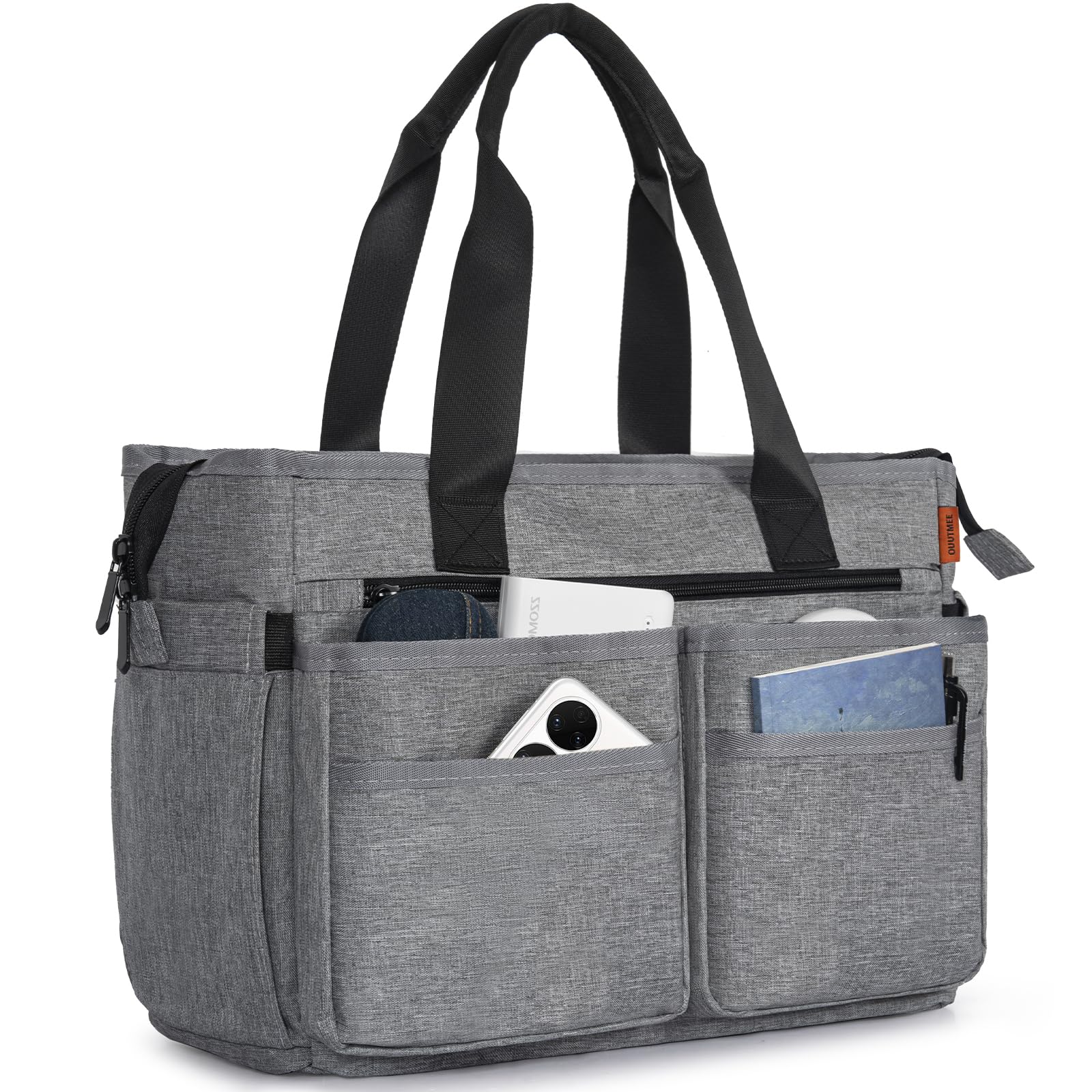 Stylish Women's Utility Tote Bag with Multiple Zippered Pockets - Perfect Laptop Handbag for Teachers, Working Professionals & Nurses - Great for Work, Travel & Everyday Use