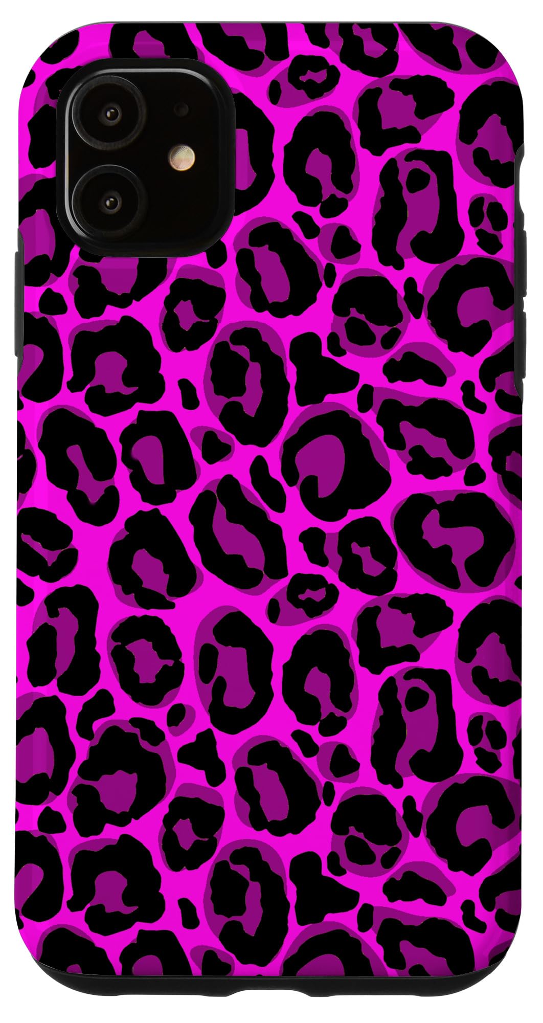 iPhone 11 Case for Women - Pink Leopard Cheetah Print Protective Phone Cover | Trendy Fashion Accessory for Everyday Use, Work & Travel