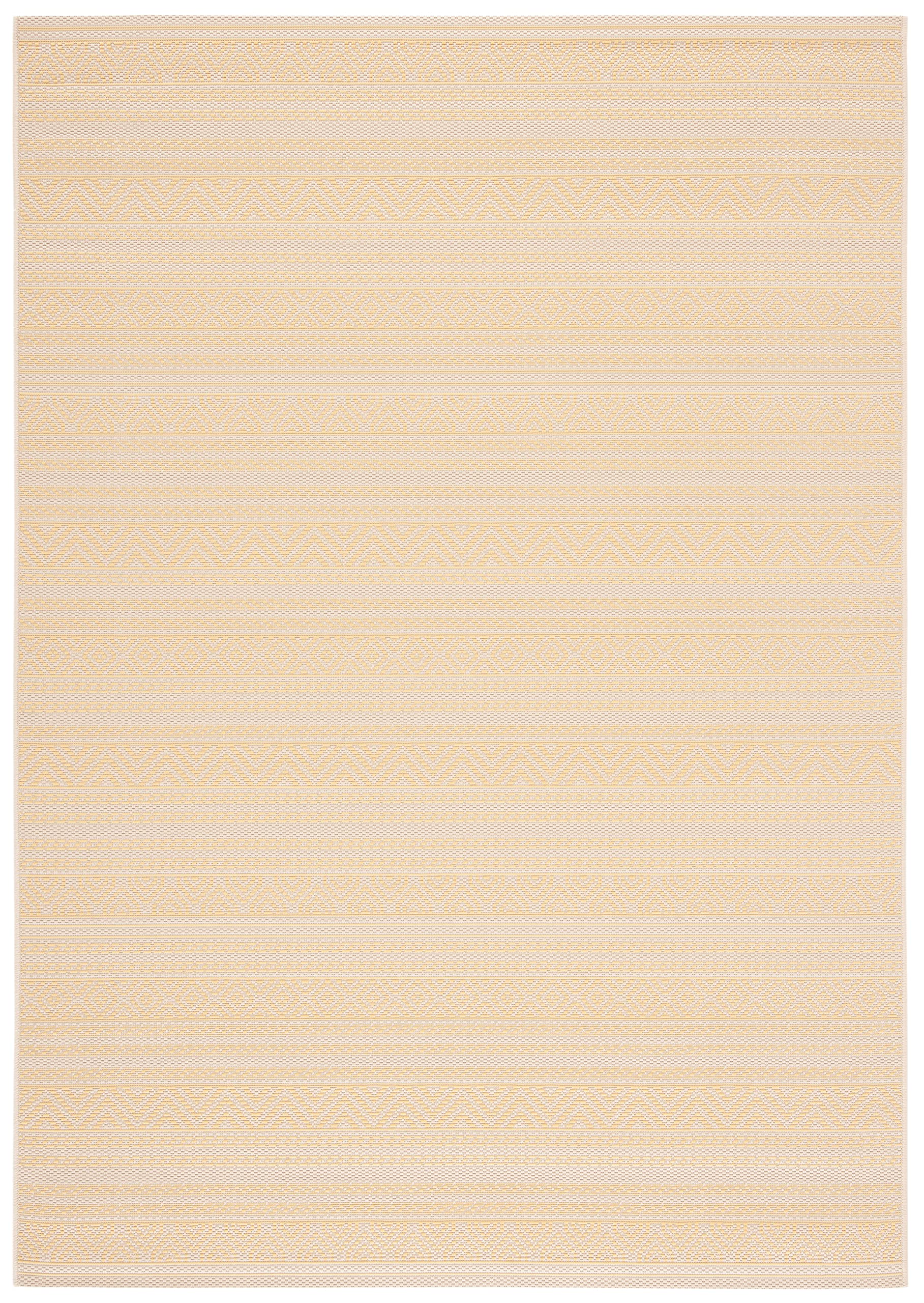 SAFAVIEH Courtyard Collection 8' x 10' Beige/Gold Area Rug - Indoor/Outdoor Waterproof, Easy to Clean - Perfect for Patio, Backyard, Mudroom & High-Traffic Areas