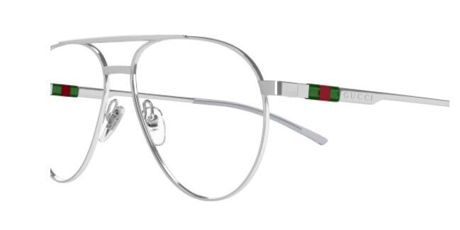 Gucci GG1679O 001 Silver Soft Square Men's Eyeglasses - Premium Designer Glasses for Men | Stylish & Comfortable Eyewear for Work, Driving & Everyday Use