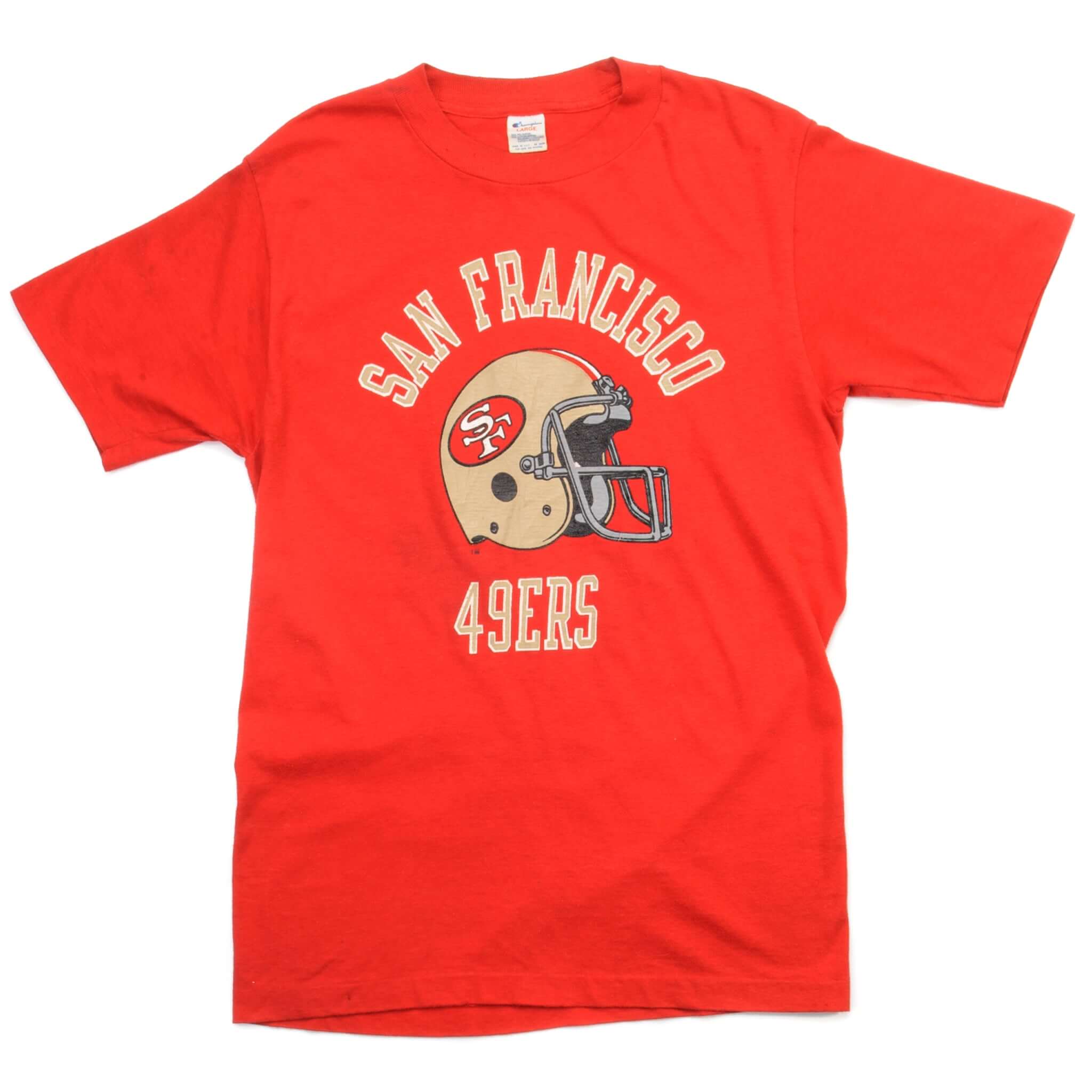 Vintage Champion NFL San Francisco 49ers T-Shirt 1980s Small - Made in USA - Retro Football Fan Gift & Game Day Outfit