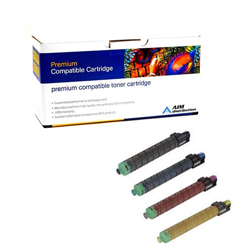 High-Quality AIM Compatible Replacement Toner Cartridge Combo Pack for Savin CLP-340C/350C (Black/Cyan/Magenta/Yellow, 822MP) - Perfect for Office Printing & Home Business Use