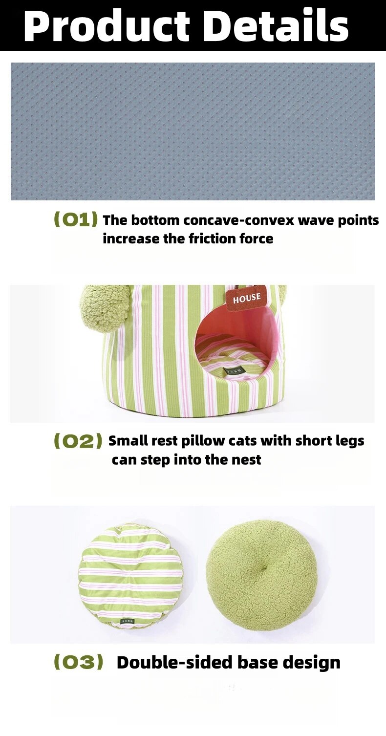 Broccoli Bliss Pet Bed - Cozy Vegetable-Themed Nest for Cats & Dogs | Perfect for Small Pets, Indoor Lounging & Comfortable Napping