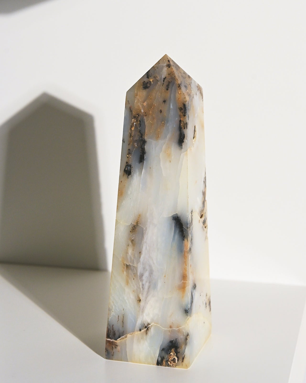 Natural Peruvian Blue Opal Crystal Tower - 6.5 Inch Healing Stone for Meditation, Reiki & Home Decor | Spiritual Energy Enhancer & Positive Vibes Generator