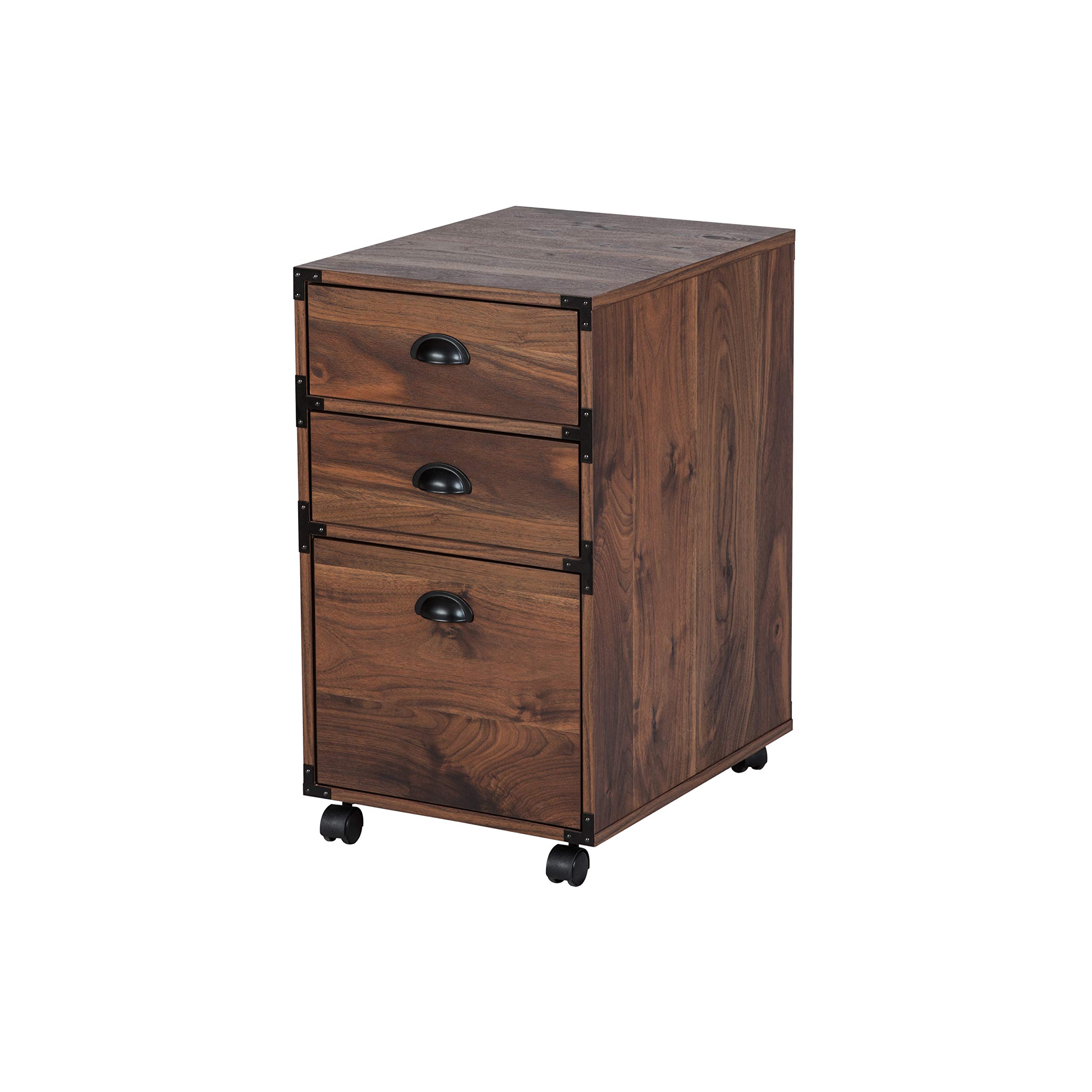 3-Drawer Mobile File Cabinet - Rolling Lateral File Storage Organizer with Hanging Letter Holder for Home & Office Use | Compact & Space-Saving Document Organization Solution