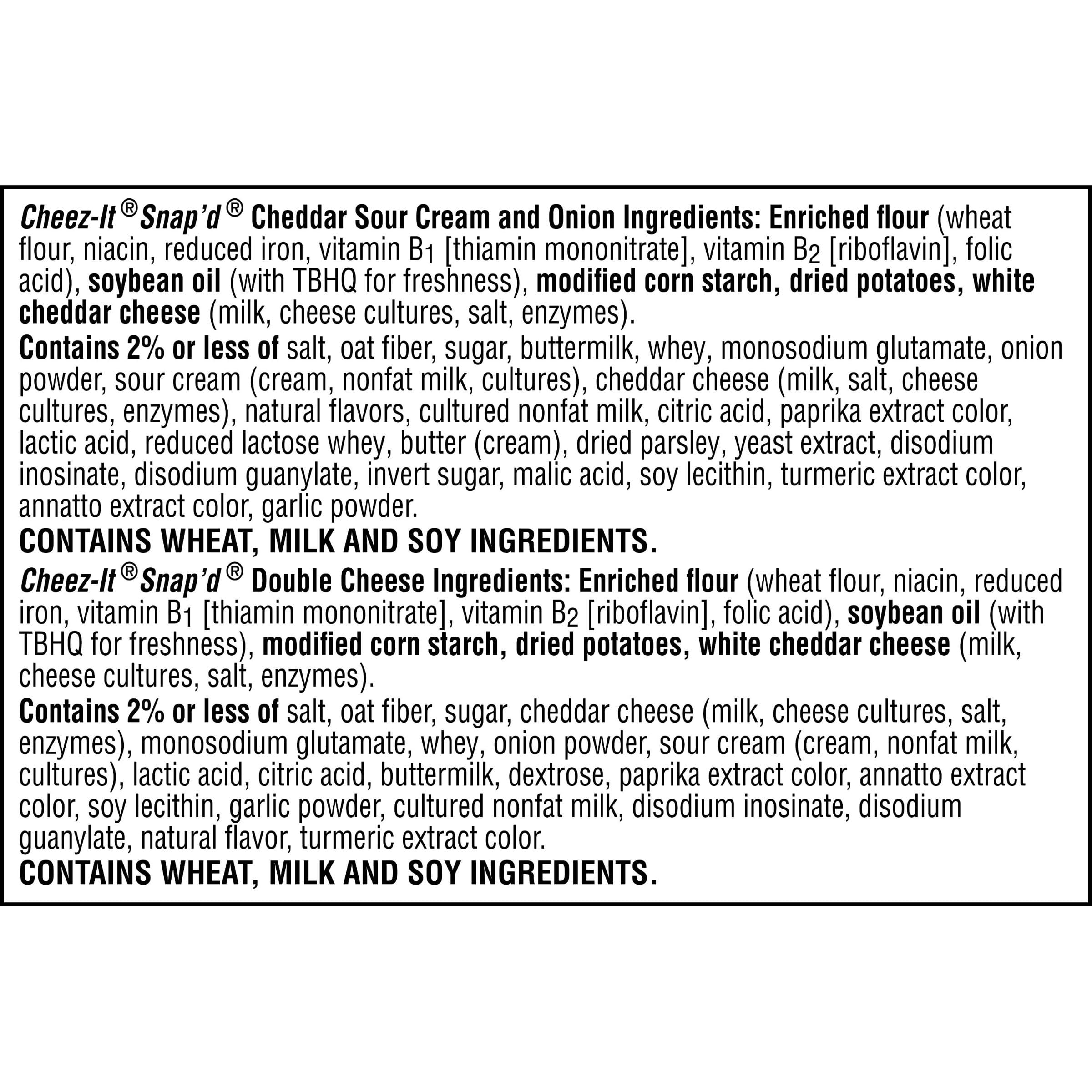 Cheez-It Snap'd Thin & Crispy Cheese Cracker Chips - Variety Pack (15oz Box, 20 Packs) - Perfect for Lunch Snacks, Office Break, School Lunch & Party Platters