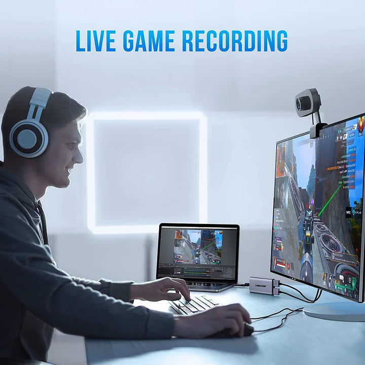Lemorele 4K HDMI Video Capture Card - USB C & USB 3.0 Compatible for Live Streaming, Gaming, Recording | Works with PS5, Xbox, Switch, PC, Mac | Ultra HD 1080P/4K 60FPS Low Latency | Perfect for Twitch, YouTube, OBS Studio