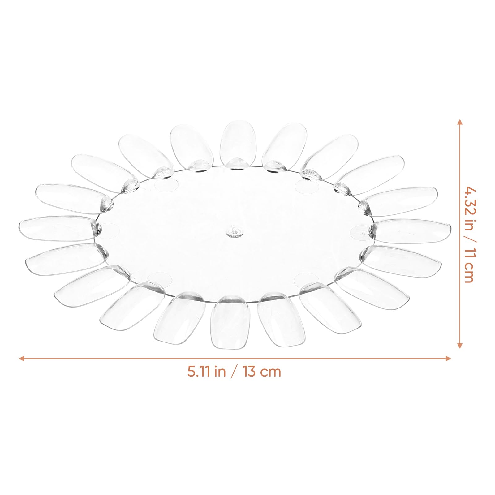 Lurrose Clear Acrylic Nail Art Practice Wheel - 10pcs Round Display Chart for DIY Nail Tips, Kids & Salon Use | Perfect for Home Manicure Training and Nail Art Design Practice