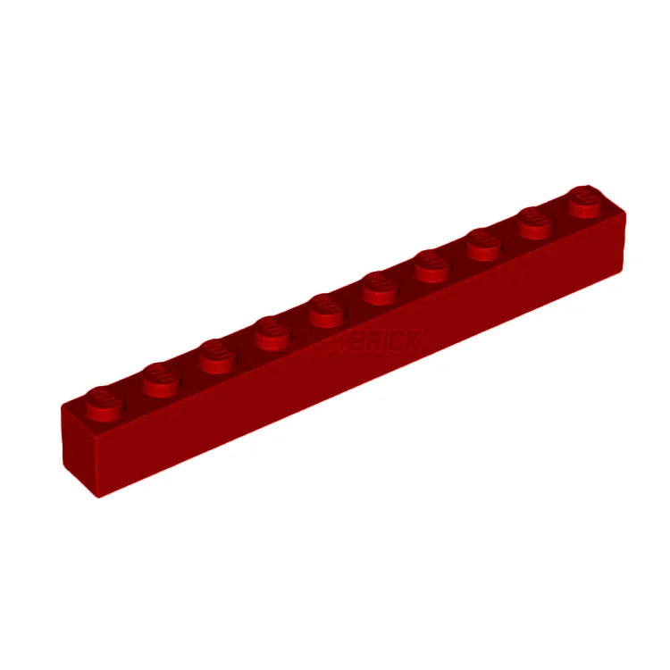 LEGO Classic Red 1x10 Brick (611121) - Bulk Building Bricks for Kids & Adults - Perfect for LEGO Sets, DIY Projects, and Creative Play