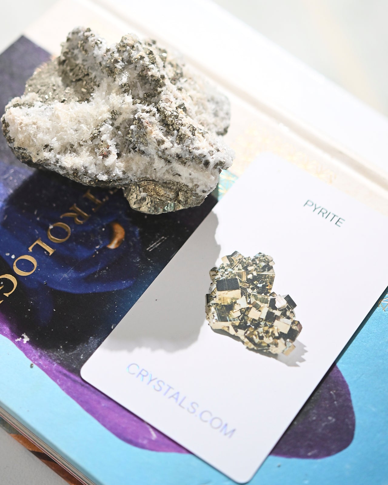 Natural Pyrite and Quartz Crystal Cluster - Healing Stones for Meditation, Home Decor, and Spiritual Gifts | Perfect for Yoga, Reiki, and Energy Work