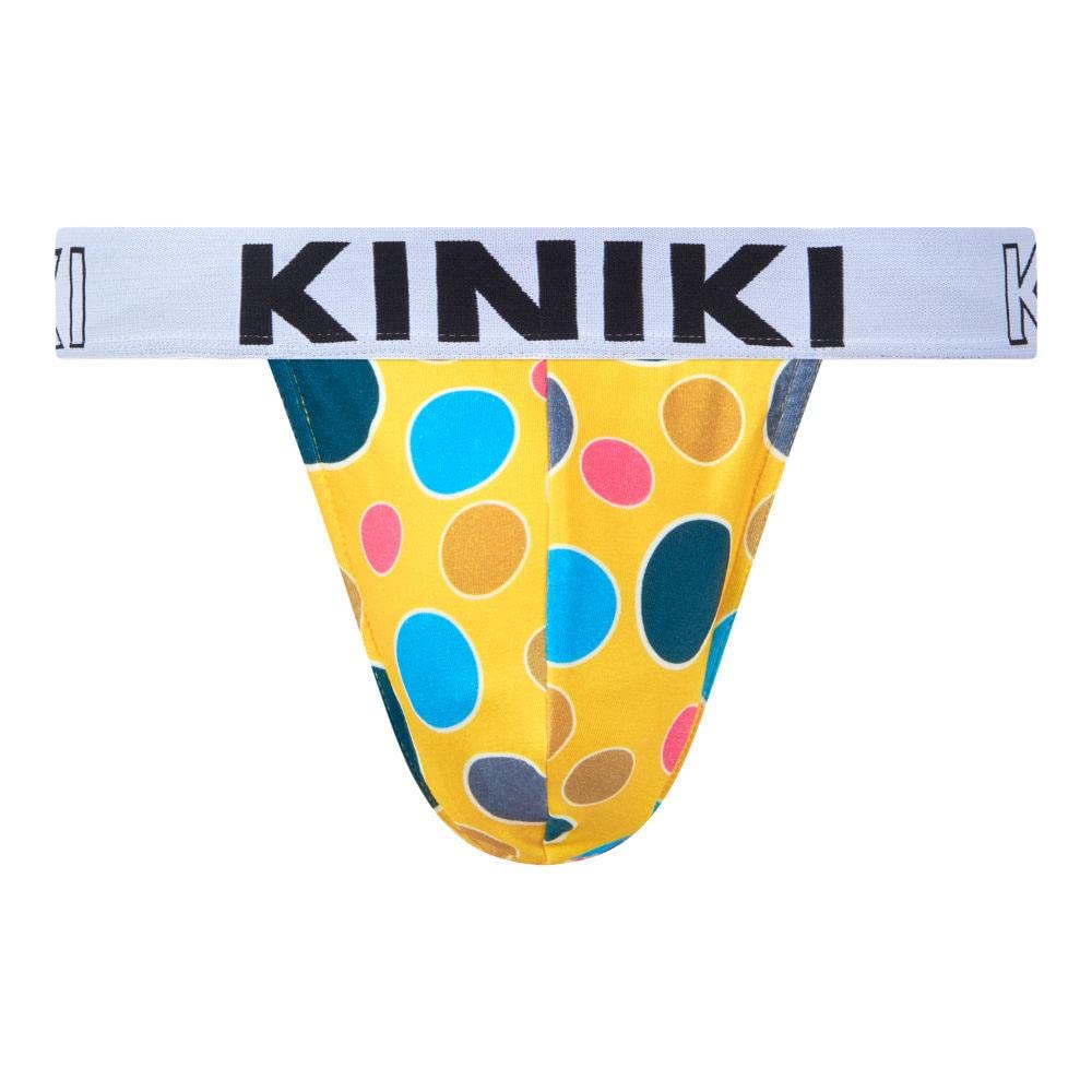 Kiniki Men's Cotton Printed Thong Underwear - Soft Breathable Comfortable Underwear for Daily Wear, Gym & Sleep