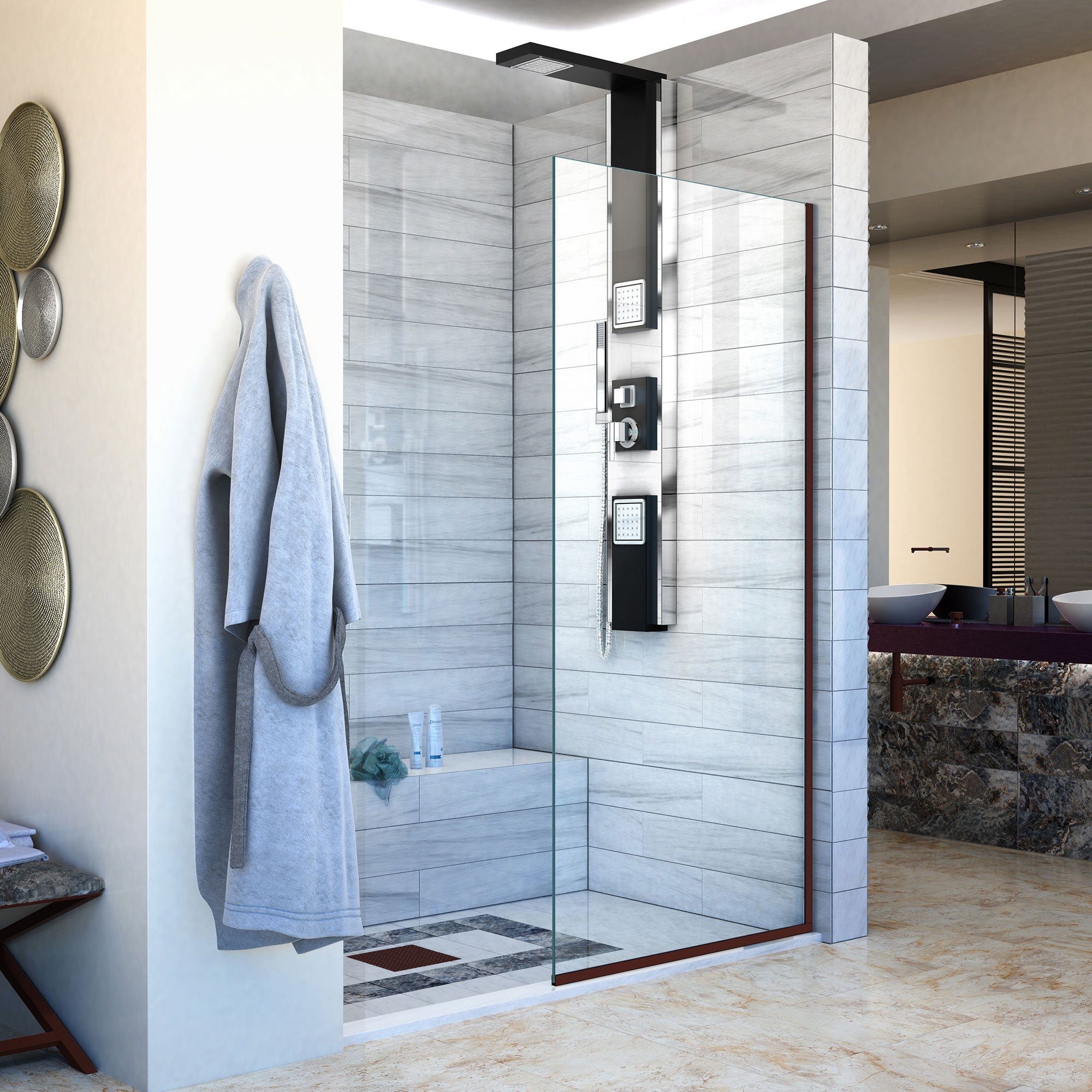 DreamLine Linea Frameless Shower Screen - 34