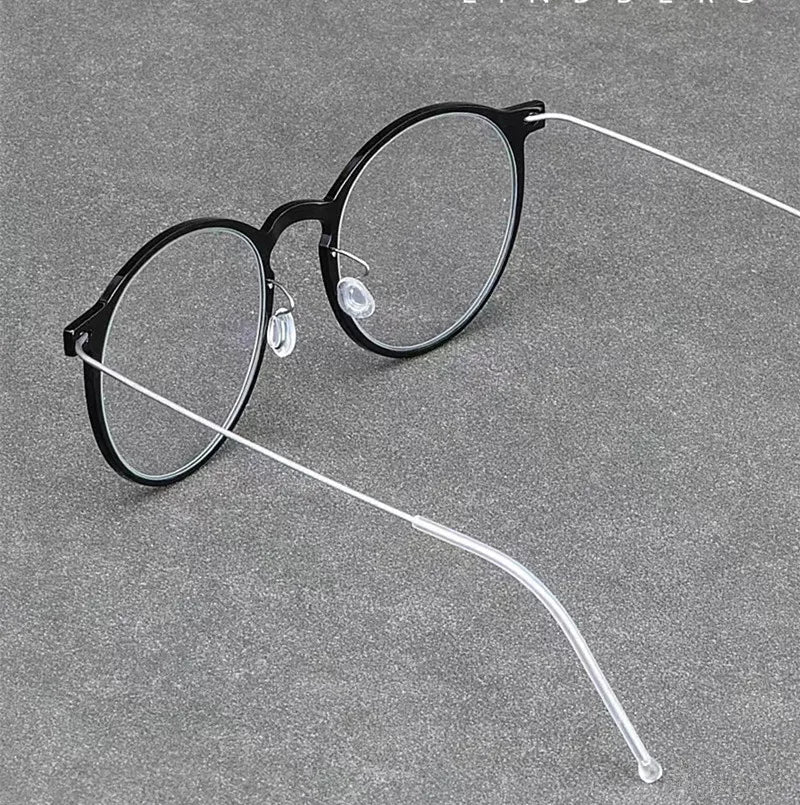 Unisex Full Rim Round Screwless Titanium Acetate Eyeglasses 6541 - Lightweight Durable Glasses for Work, Reading & Fashion | Aimee Eyewear