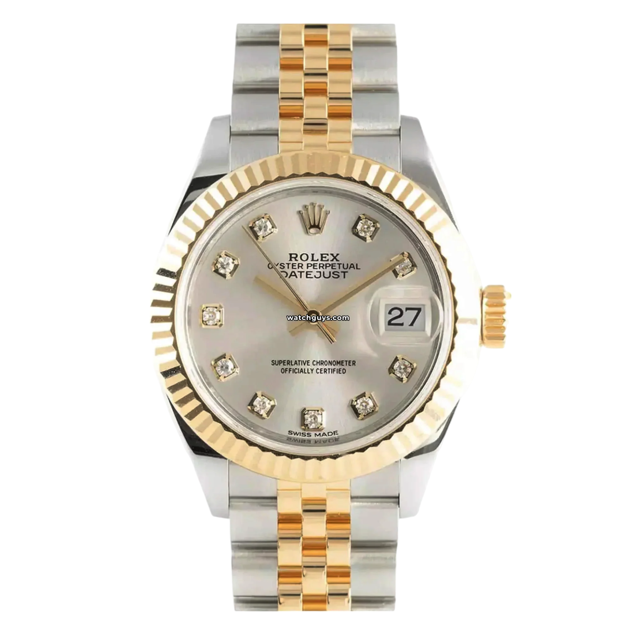 Rolex Datejust 178273 36mm Stainless Steel Watch with Silver Diamond Dial - Luxury Timepiece for Men & Women, Perfect for Business, Gifts & Special Occasions