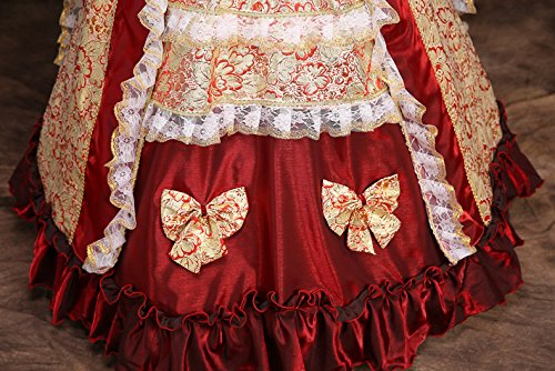 Elegant Victorian Ball Gown for Women - Long Sleeve Rococo Masquerade Party Dress | Perfect for Costume Parties, Renaissance Fairs & Historical Reenactments