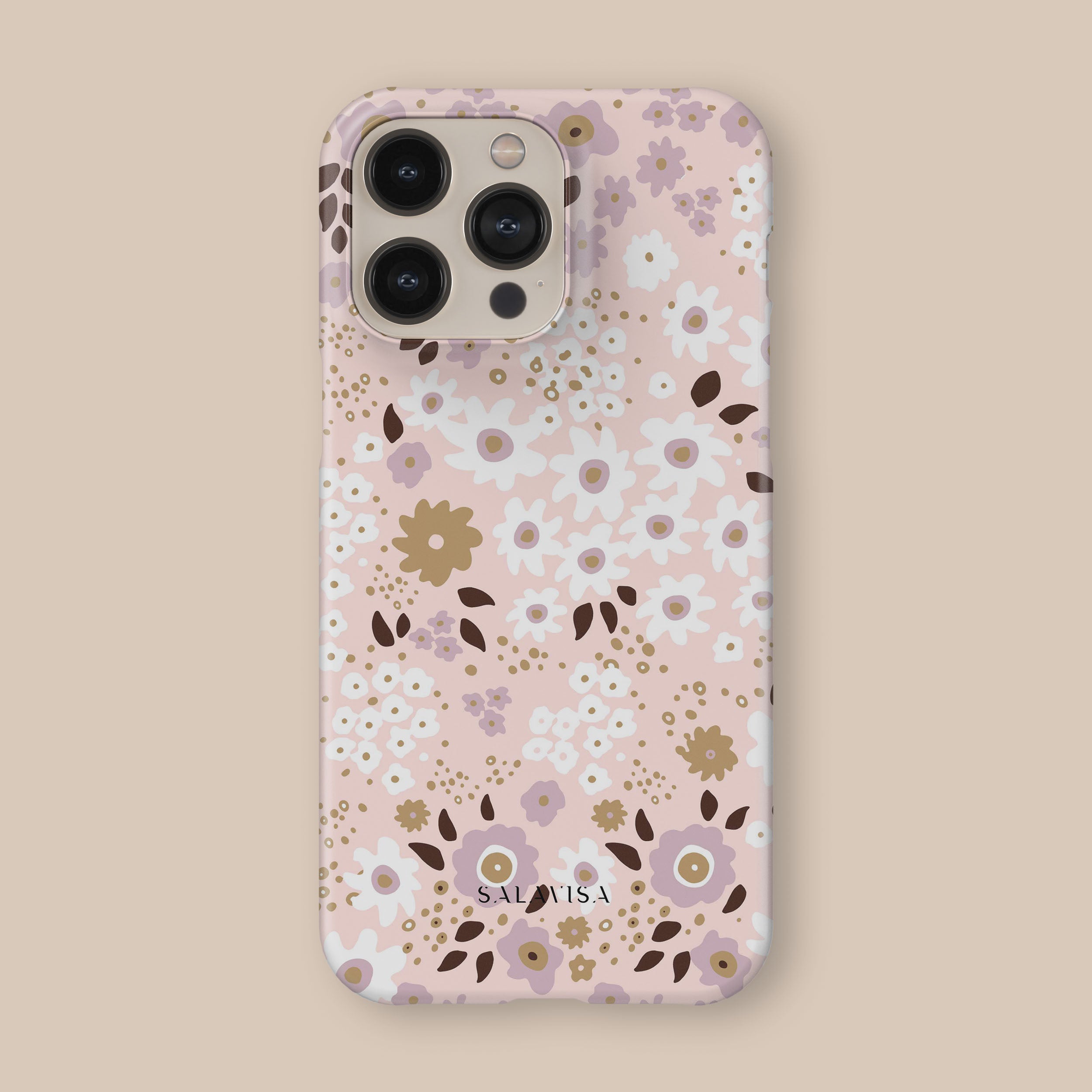 Cute Pink Ditsy Floral Pattern Phone Case for iPhone 15/14/13/12/11 Pro Max - Slim Protective Cover with Shock Absorption for Women Girls (Perfect for Daily Use, Travel & Gift Giving)