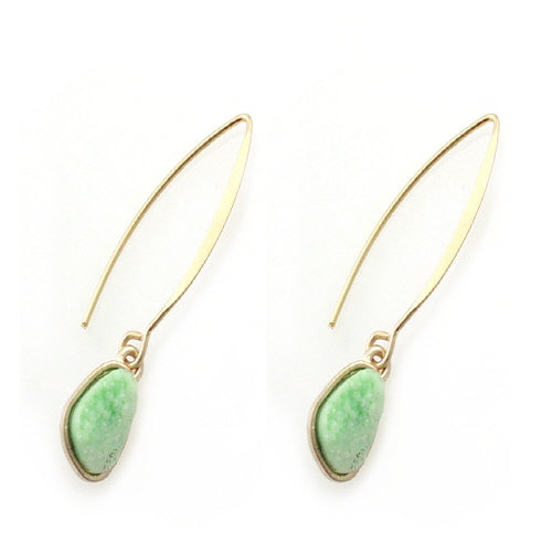 French Hook Druzy Mint Jewelry - Elegant Pendant Necklace for Women | Perfect for Casual Wear, Parties & Special Occasions