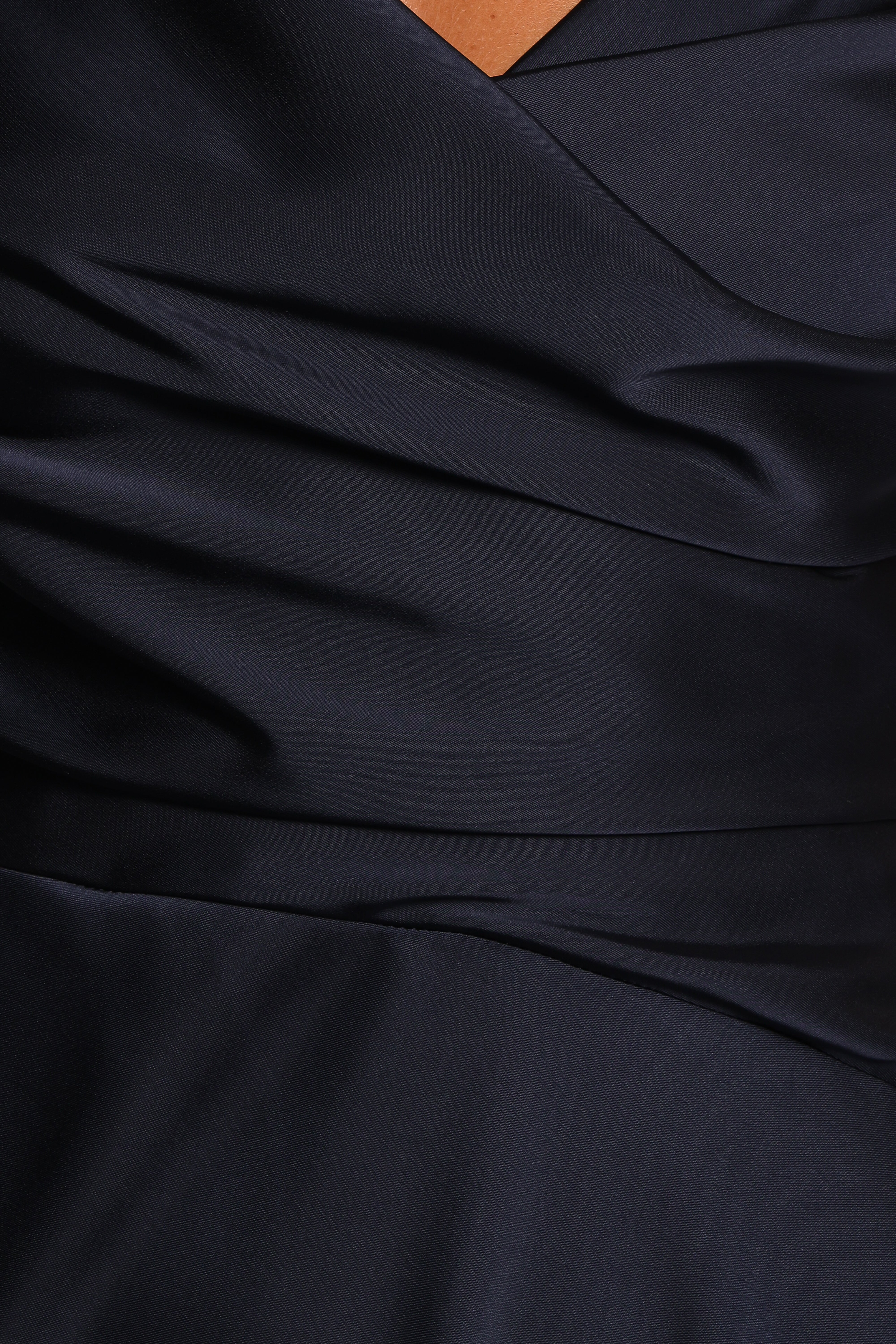 Anela Asymmetric Midi Dress for Women - Navy Blue Flowy Wrap Dress, Elegant Bodycon Party Dress for Date Night, Cocktail Party & Special Occasions