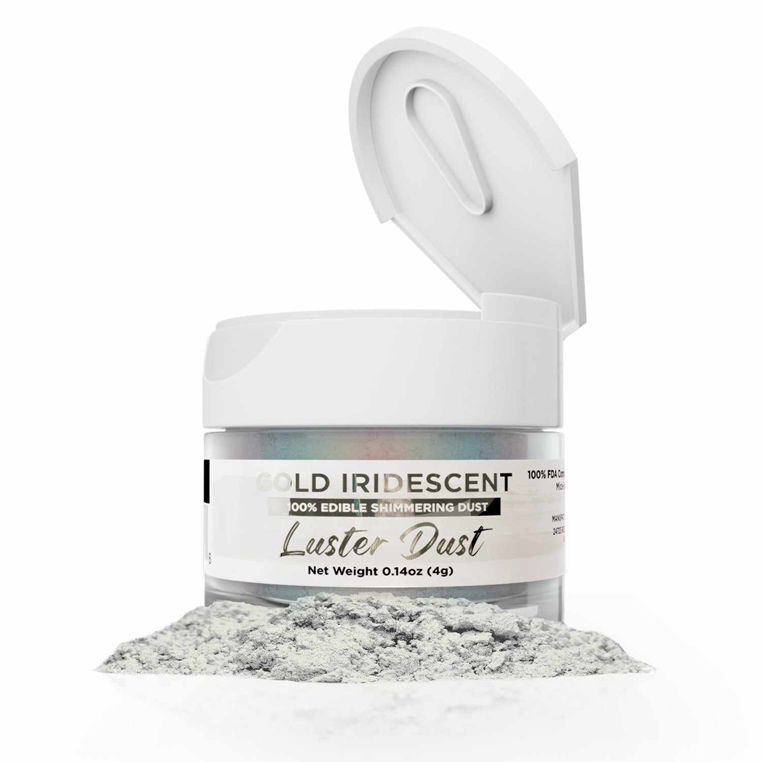Blue Iridescent Luster Dust - 4 Gram Jar for Cake Decorating, Cupcakes, Cookies & Edible Crafts | Food-Grade Pearlized Powder for Baking & Dessert Design