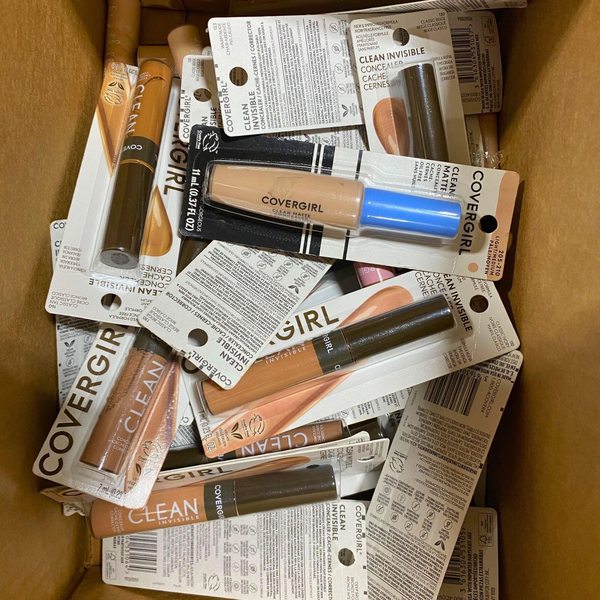 Covergirl Concealers Assorted Mix - 60 Pcs Lot with Hydrating & Matte Formulas in Multiple Shades for Flawless Coverage | Perfect for Daily Makeup, Contouring & Blemish Concealing