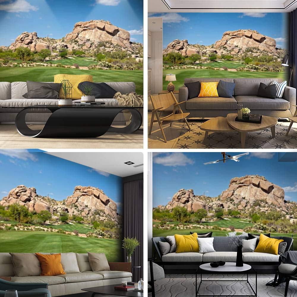 Arizona Golf Landscape Canvas Print - Self-Adhesive Peel & Stick Wallpaper Mural for Living Room, Bedroom, Office | Easy DIY Home Decor & Wall Art Sticker