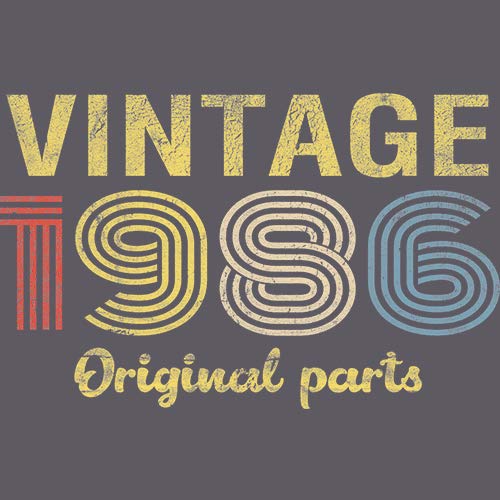 Vintage 1986 Retro 39th Birthday Gift T-Shirt for Men - Original Parts Design - Perfect for 39th Birthday Parties & Nostalgic Celebrations