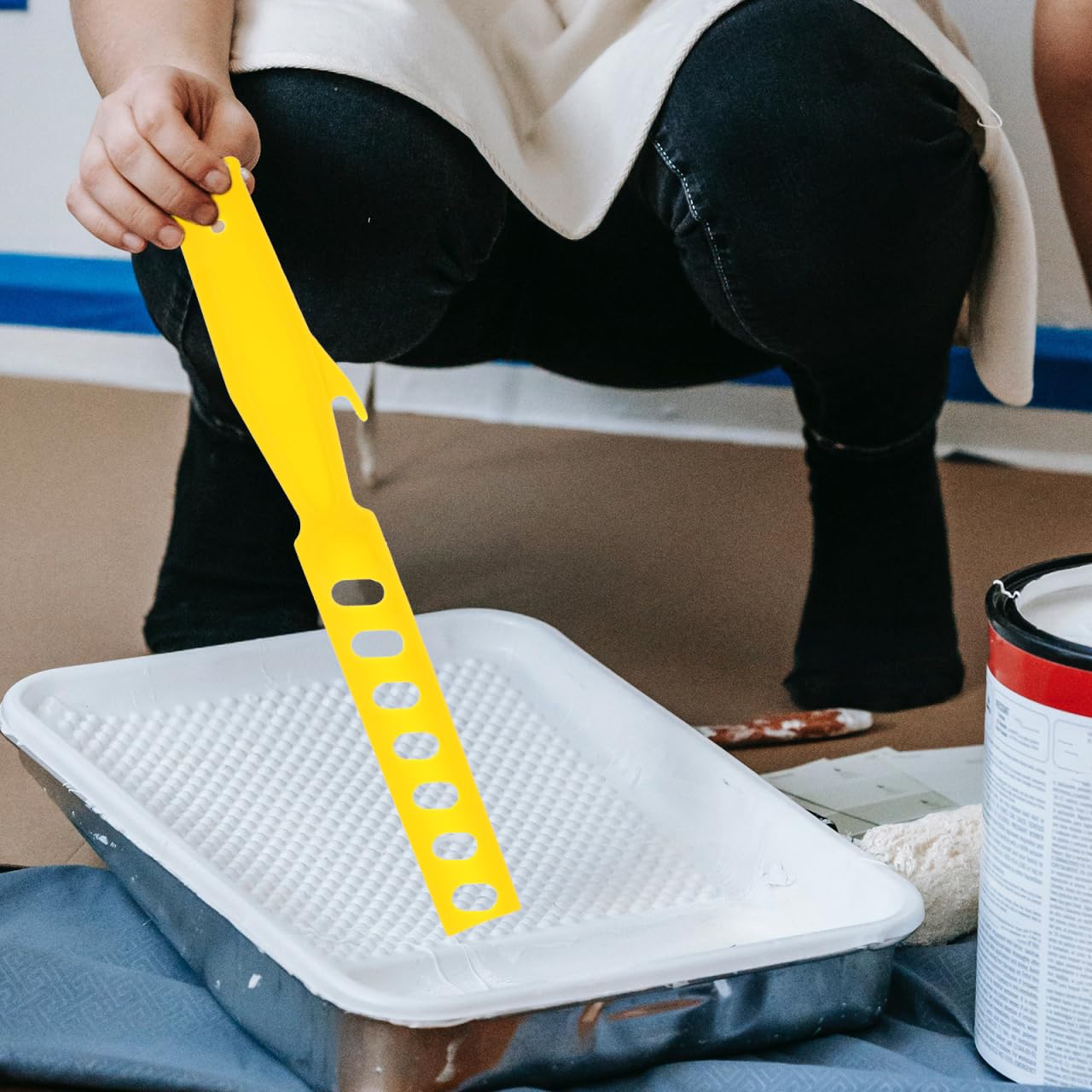 Plastic Paint Stir Stick - Reusable Stirring Tool for Oil Paint & Household Use | Portable Mixing Stick for DIY Projects & Home Painting