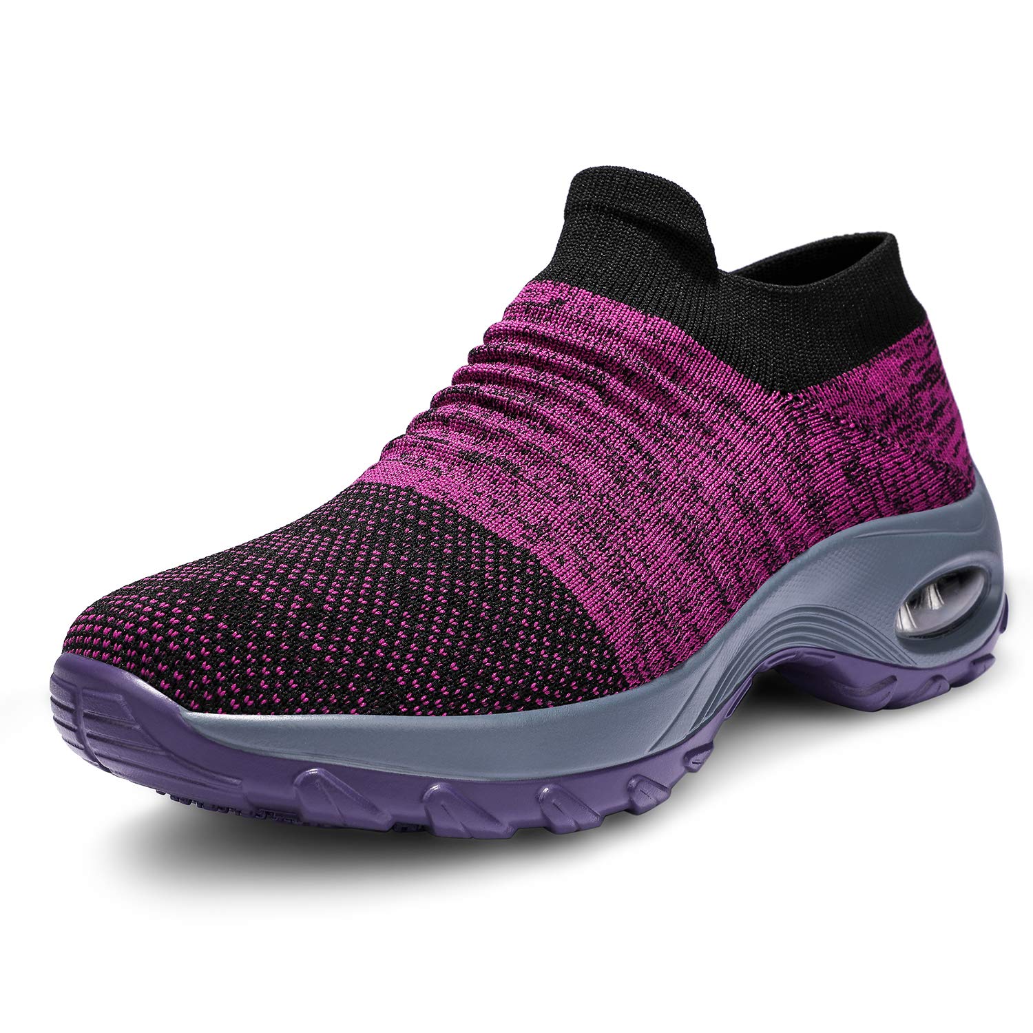 ANLUKE Women's Non-Slip Walking Shoes - Breathable Mesh Slip-On Work Sneakers with Comfort Platform - Perfect for Nursing, Hospitality & Casual Wear