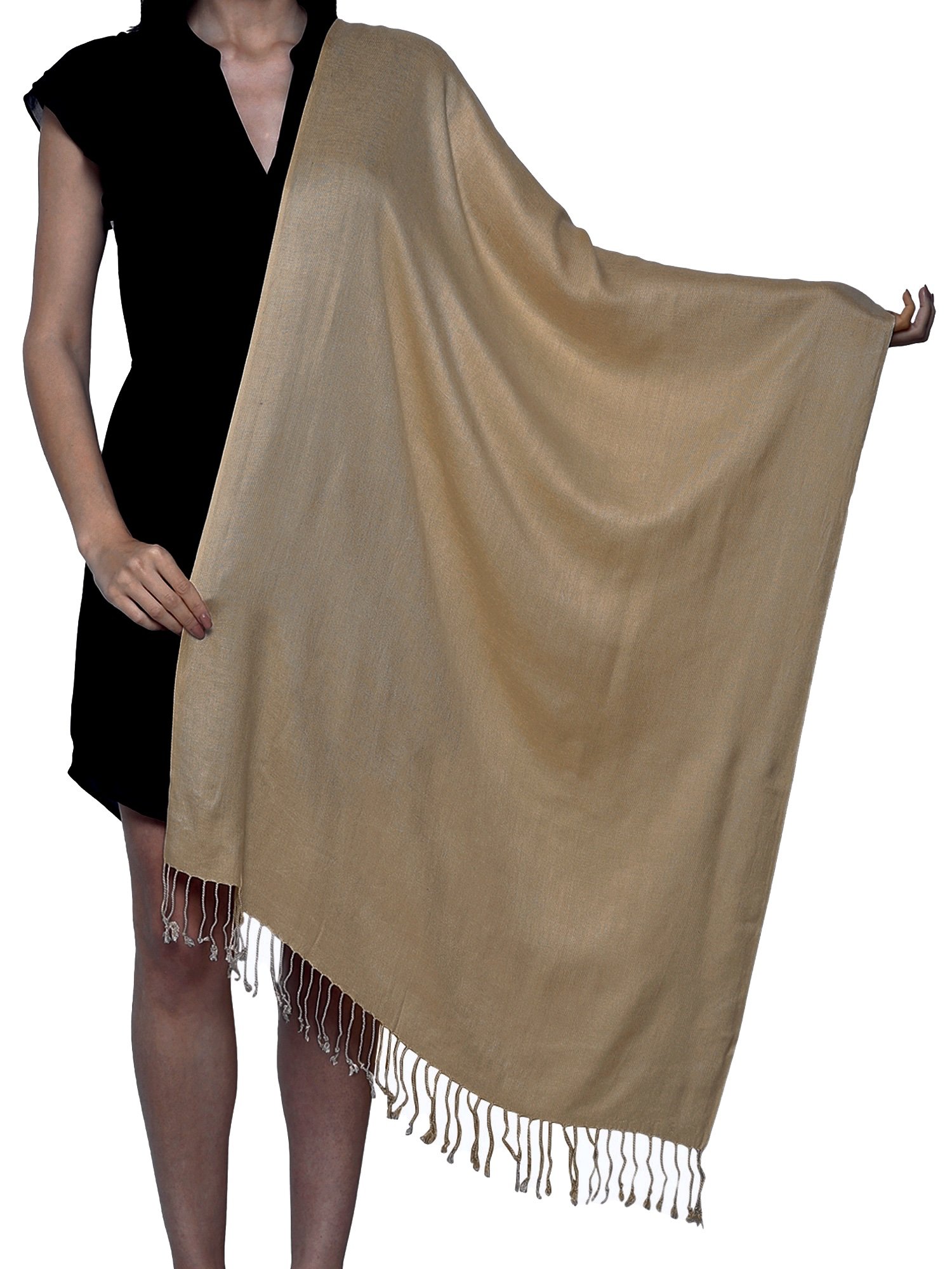 Unisex Plain Pashmina Scarf Shawl Wrap - 100% Viscose Soft Lightweight Stole for Women & Men - Winter Fashion Accessory for Office, Travel & Special Occasions
