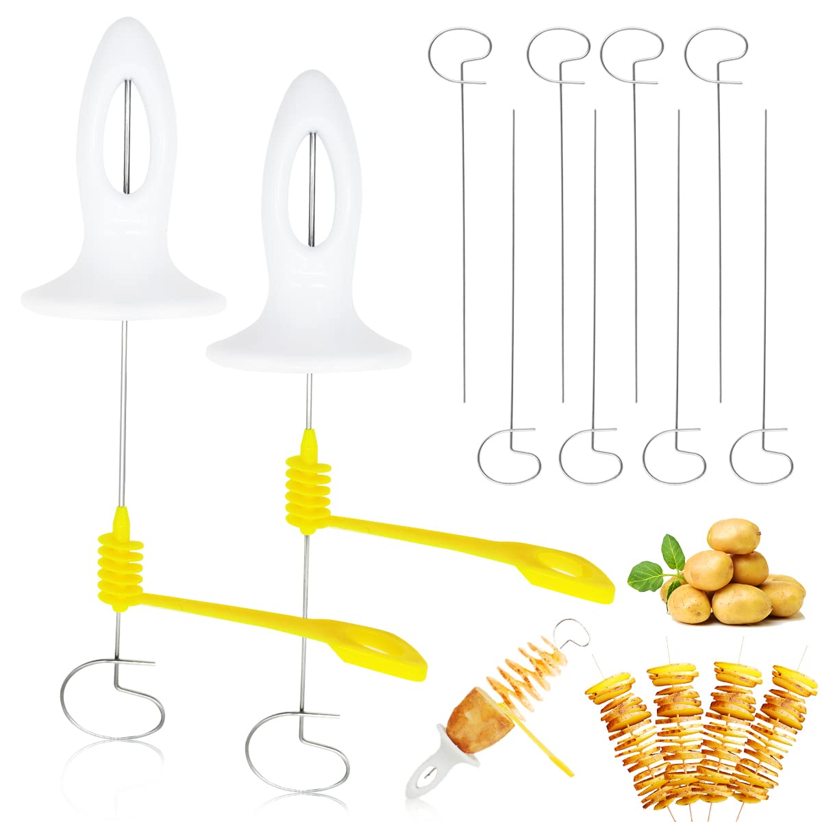 Durable Spiral Potato Slicer & Chipper - Professional Potato Cutter Tool for Perfect Chips, Fries & Veggie Spirals | Ideal for BBQ, Camping, Family Cooking & Kitchen Use