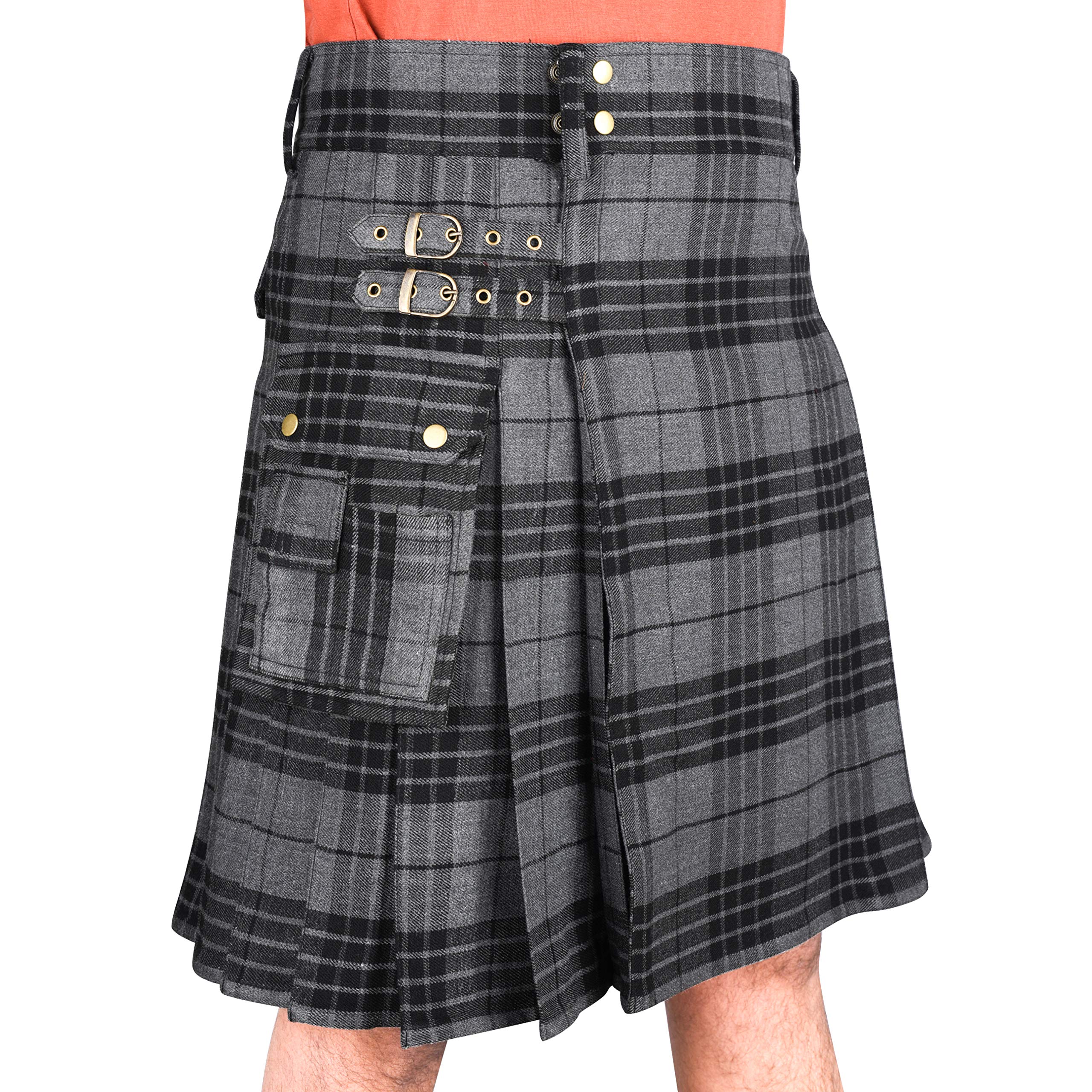 Custom Plus Size Men's Heavy Tartan 16 OZ Utility Kilt - Durable Scottish Kilt for Men | Perfect for Renaissance Fairs, Highland Games & Cosplay Events