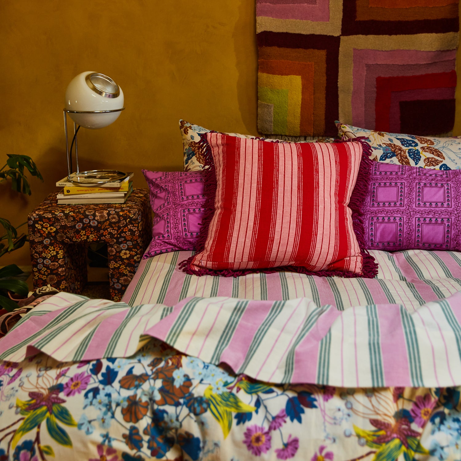 Brigitte Velvet Cushion - Soft & Luxurious Throw Pillow Cover - Cosmo Pink - Perfect for Sofa, Bed, Couch & Home Decor