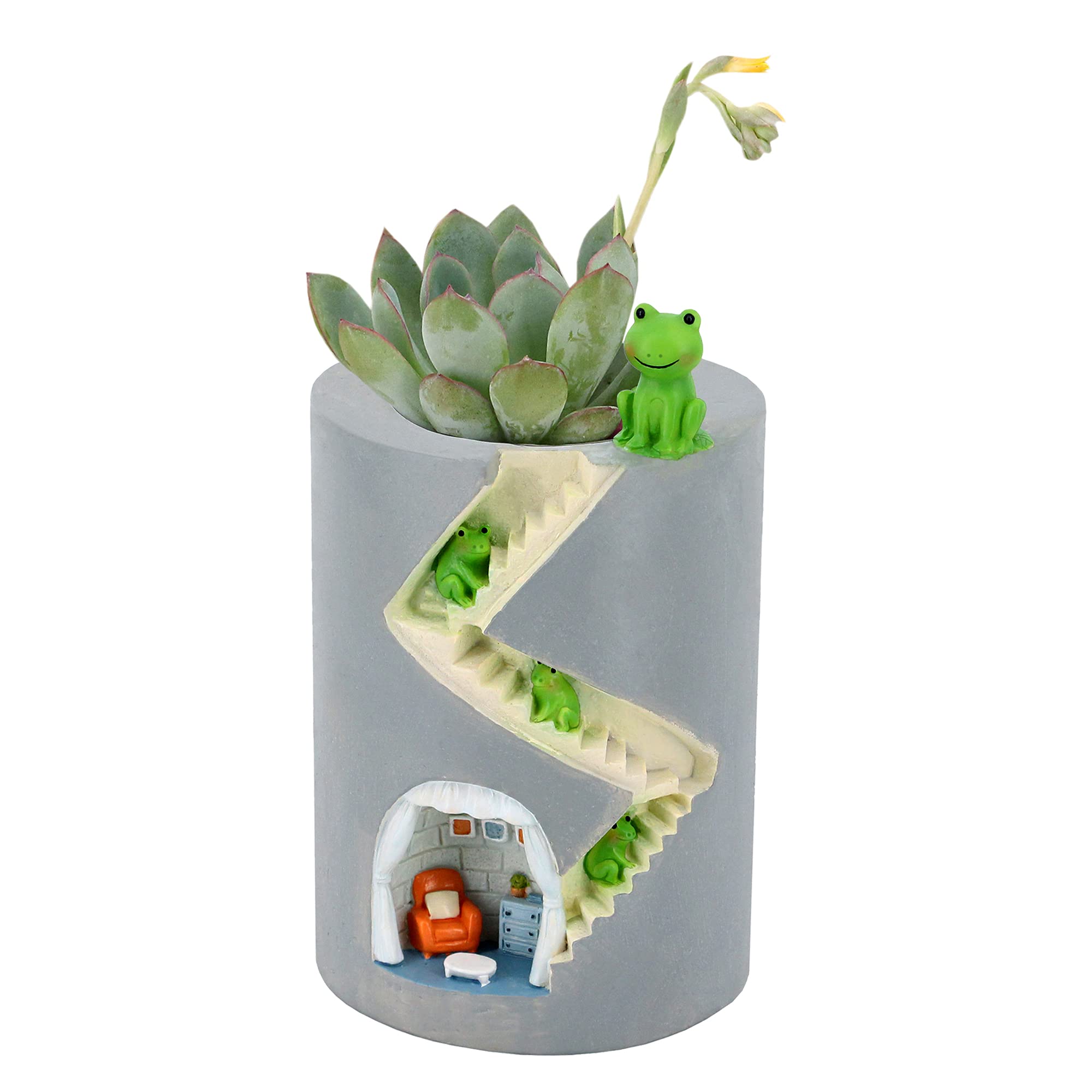 Segreto Creative Resin Flower Pots - Decorative Planters for Succulents, Cactus & Indoor Plants | Home & Garden Decor | Perfect for Living Room, Office & Balcony