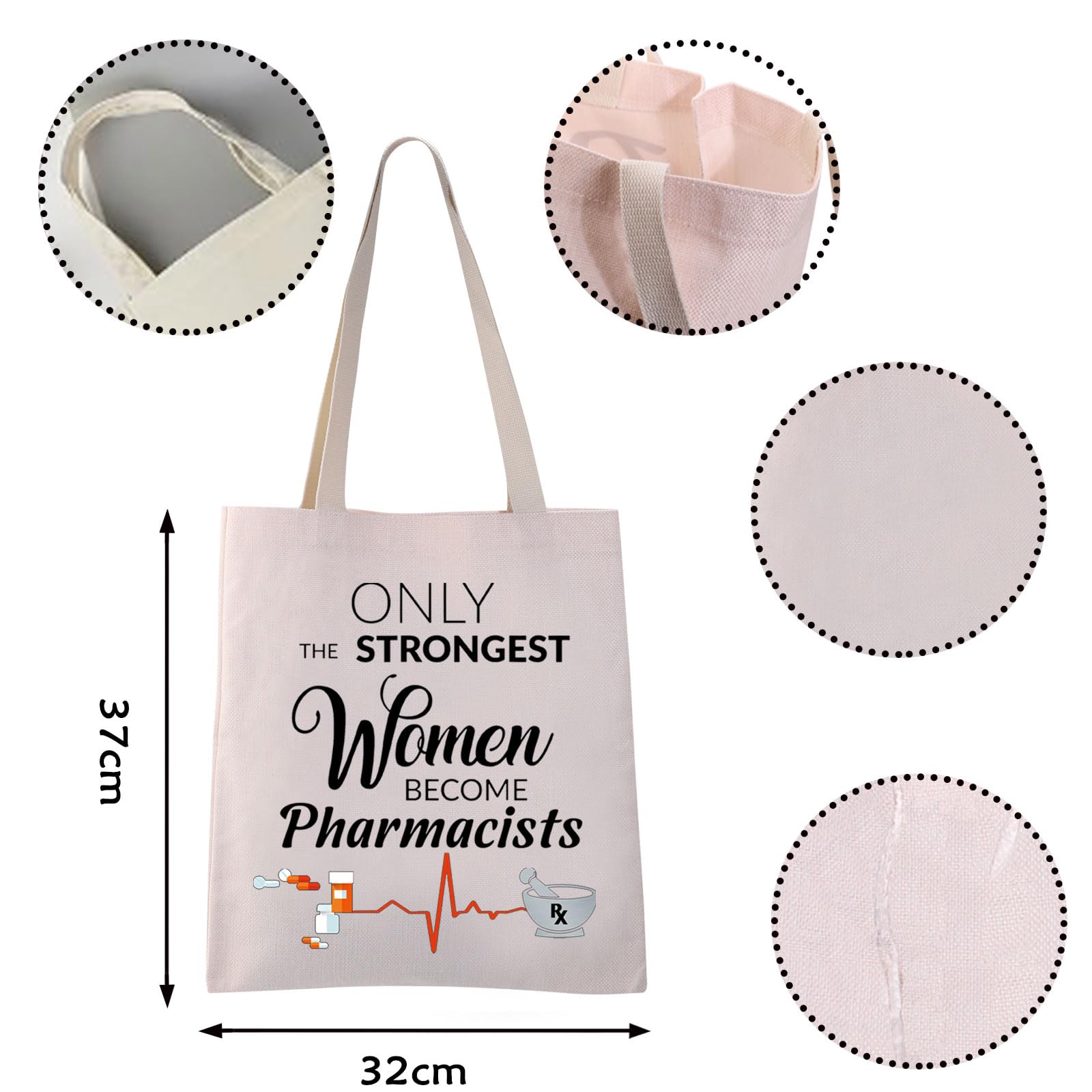 VAMSII Women's Pharmacist Tote Bag - Perfect Pharmacy Technician Gift for Graduation, Appreciation & Work - Durable Shoulder Bag for Pharmacists & Pharmacy Students - Ideal for Work, School & Everyday Use