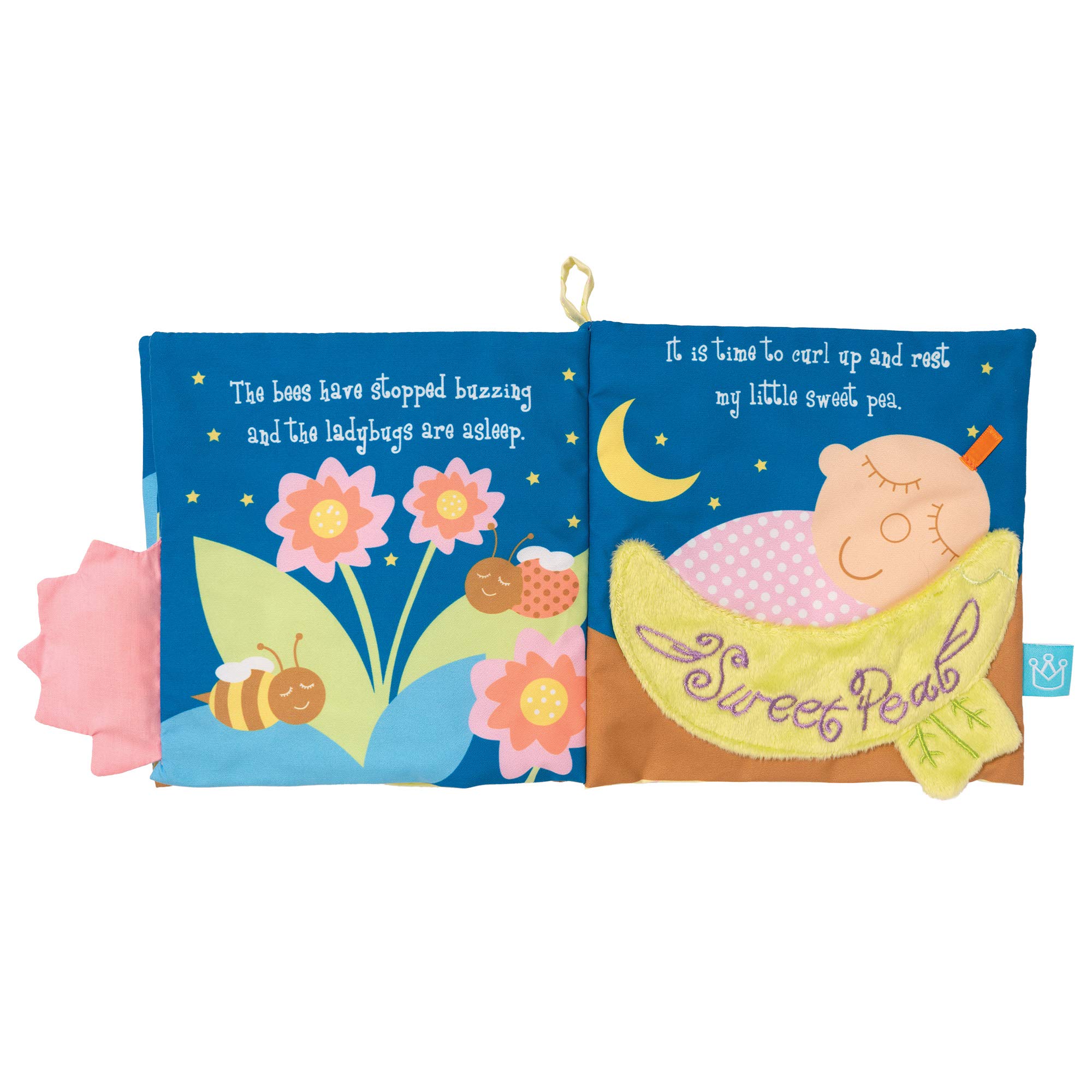 Manhattan Toy Snuggle Pods - Goodnight My Sweet Pea Interactive Baby Book | Soft Plush Toy & Storybook for Toddlers | Perfect Bedtime Story Gift for Newborns & Infants
