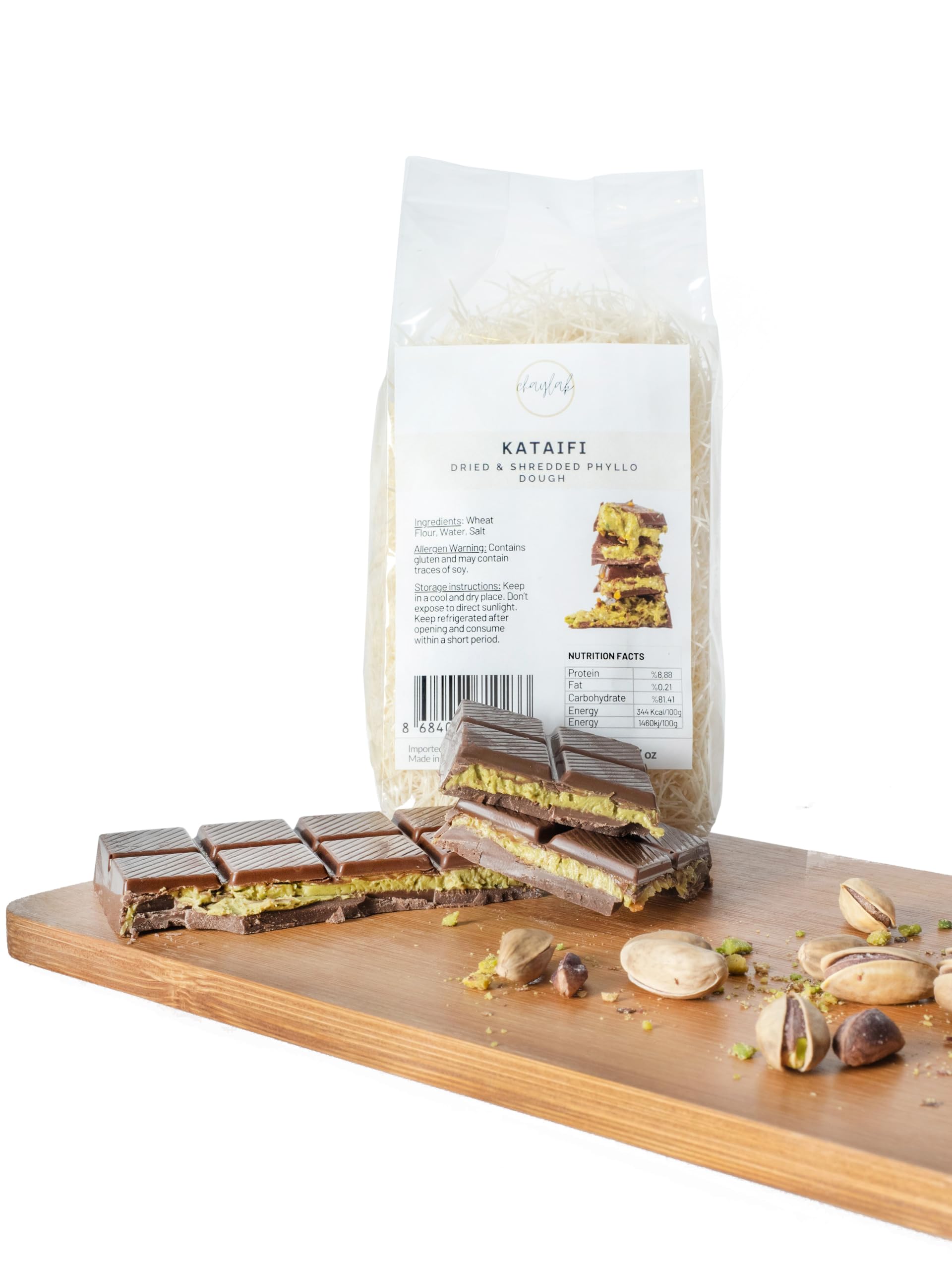 Kataifi Shredded Fillo Dough - 3.5 oz | Authentic Middle Eastern Knafeh & Baklava Ingredient | Perfect for Dubai Chocolate Bar, Pistachio Rolls & Kadayif Desserts | Dried Phyllo Dough for Baking & Sweet Treats