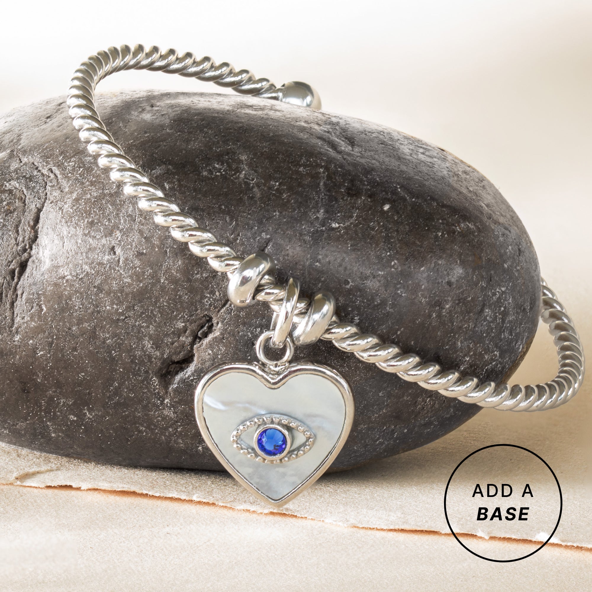 Evil Eye Heart Interchangeable Charm for Jewelry Making - Protection Amulet Pendant for Necklace, Bracelet & DIY Craft Projects - Perfect for Gifts, Spiritual Healing & Boho Fashion Accessories